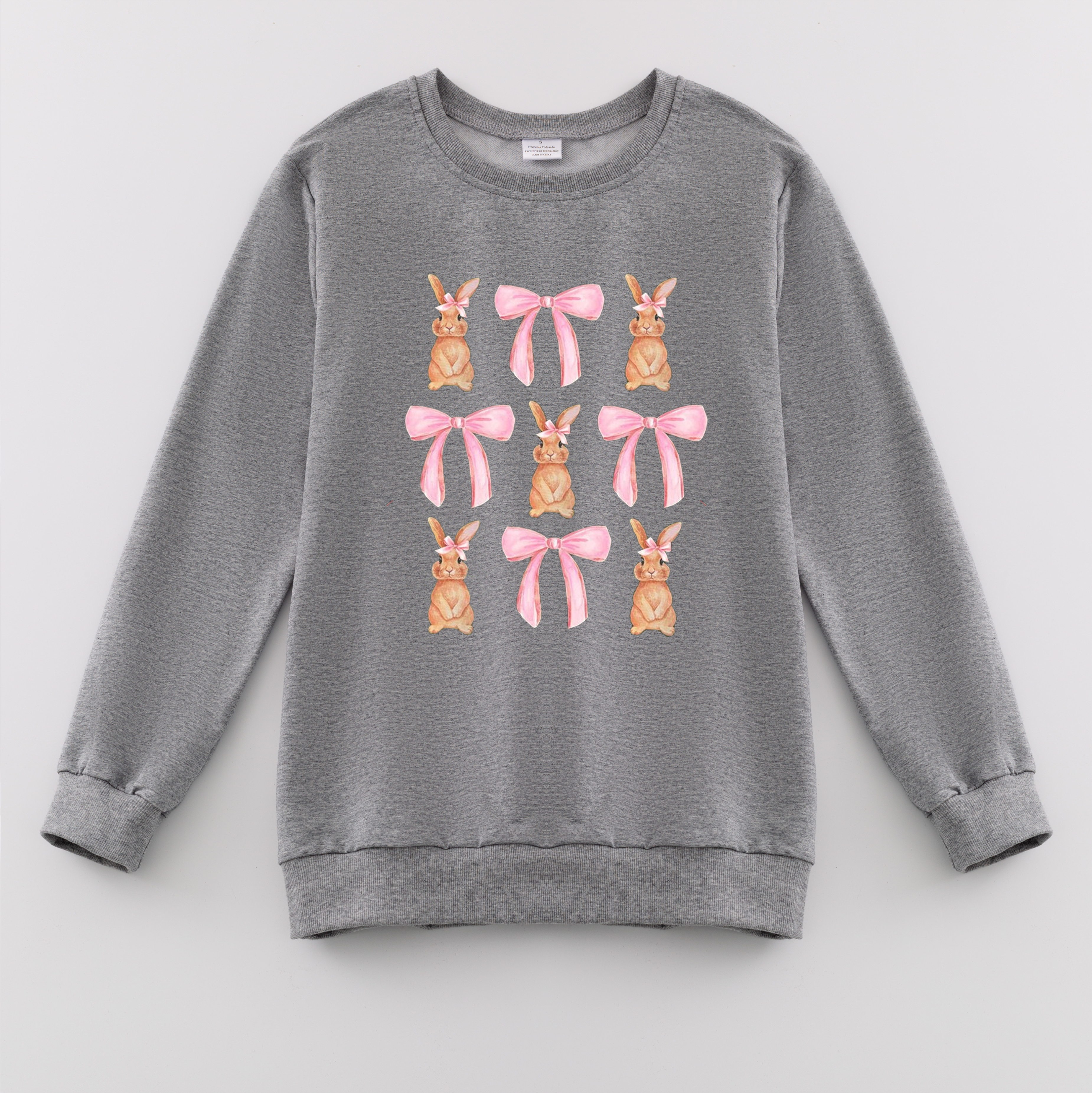 (Pre Order)Mommy and Me Easter Bunny Print Sweatshirt