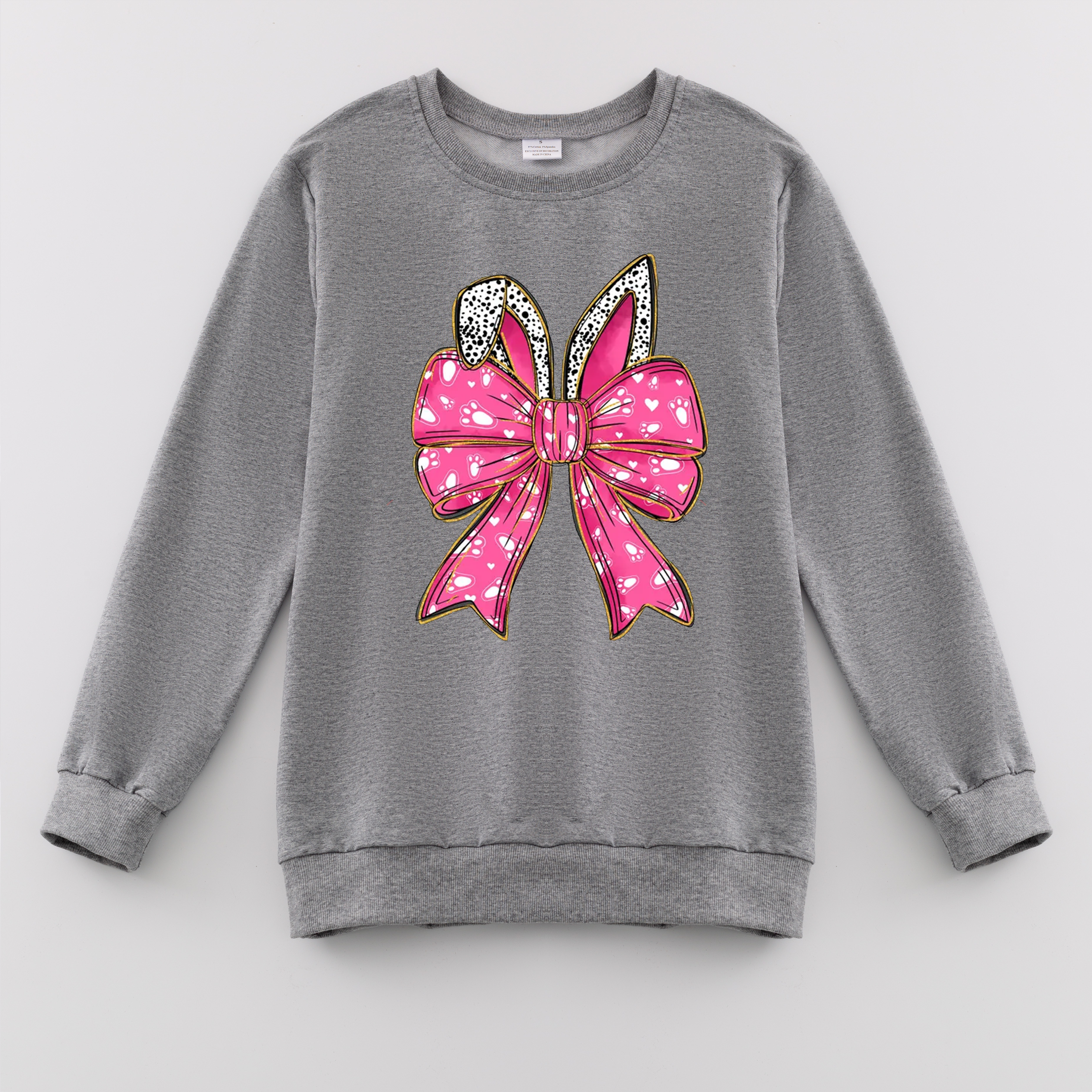 (Pre Order)Mommy and Me Easter Bunny Print Sweatshirt