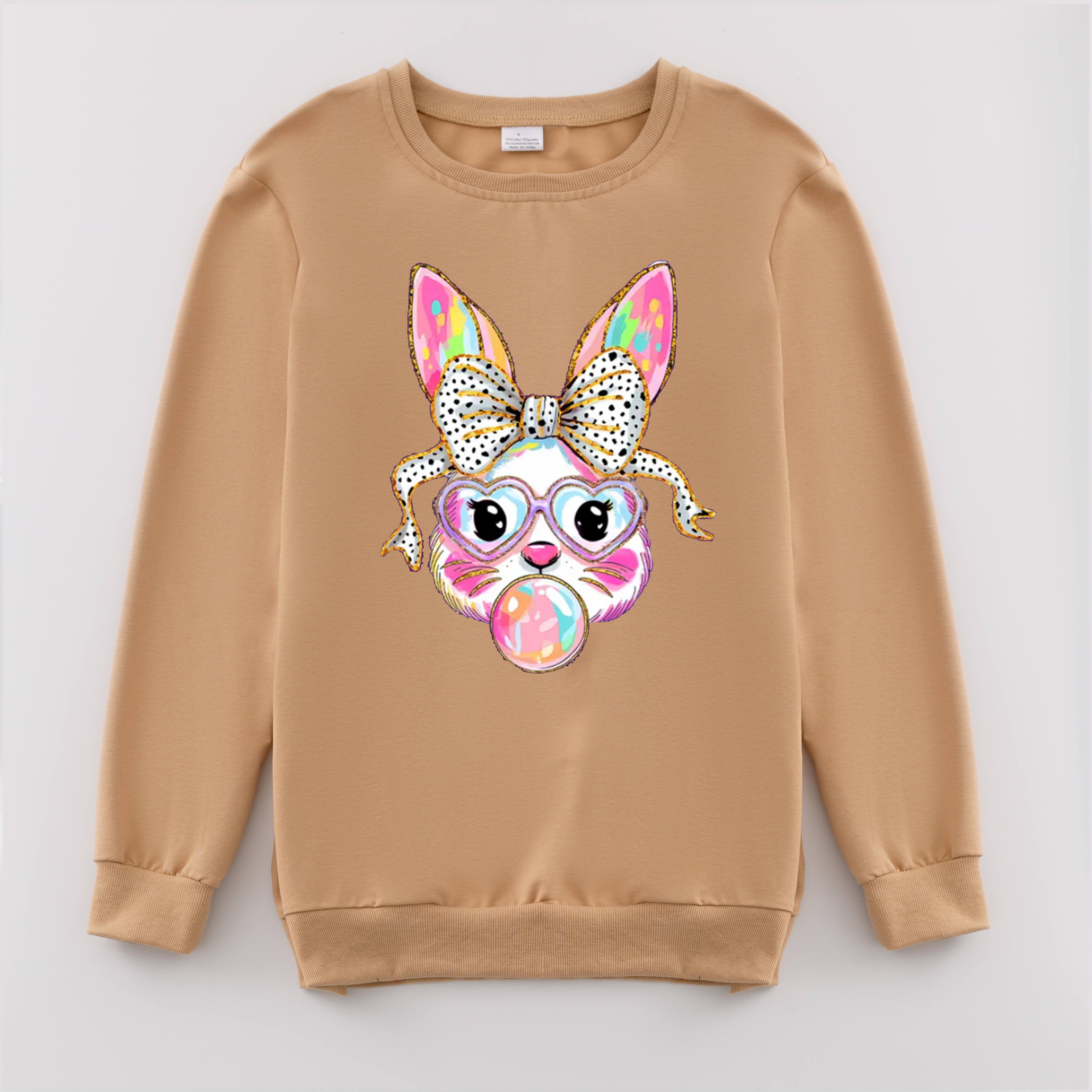 (Pre Order)Mommy and Me Easter Bunny Print Sweatshirt
