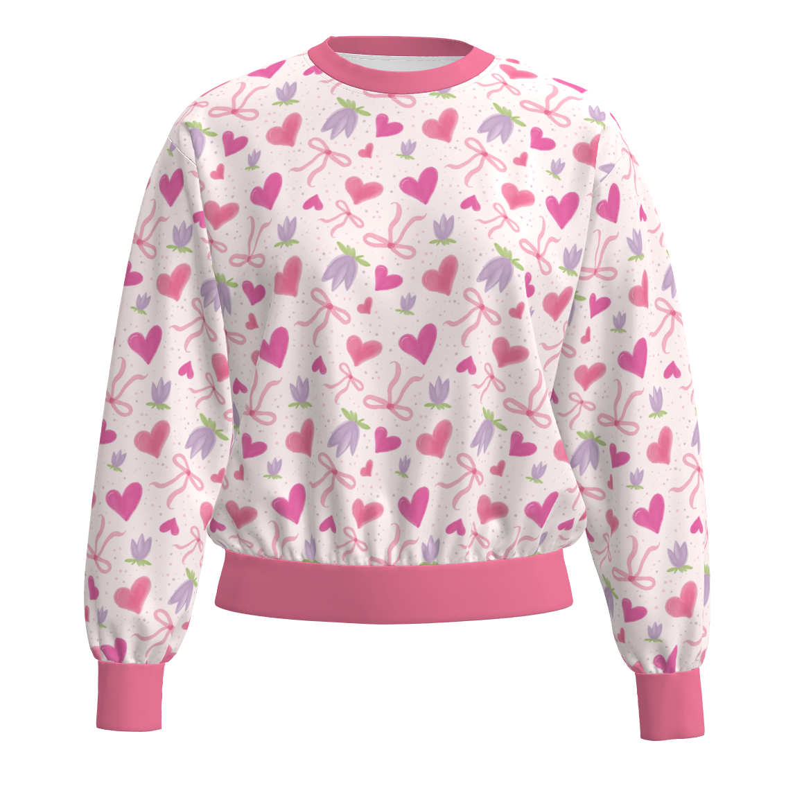 (Pre Order)Adults Valentine's Day Print Sweatshirt