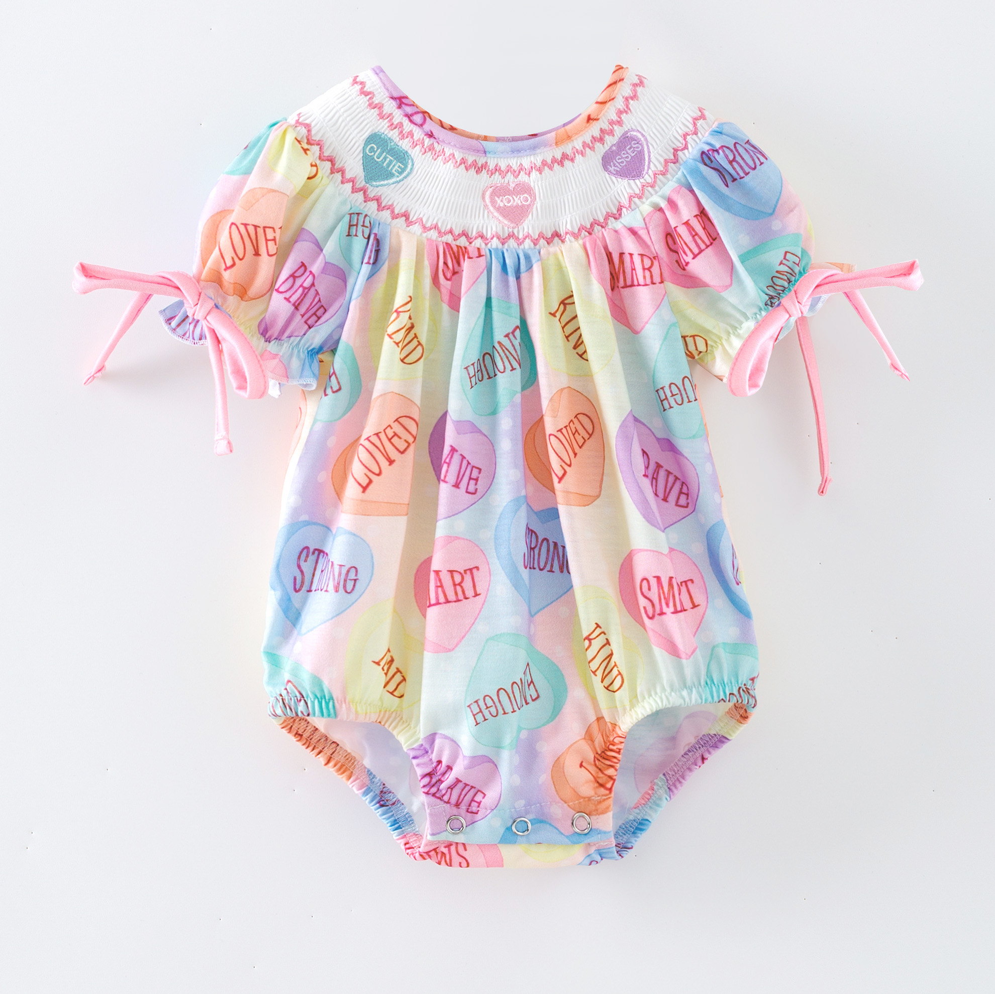 (Pre Order,Prepack Zone)Family Valentine's Day Embroidery Dress&Romper(Mix Size)