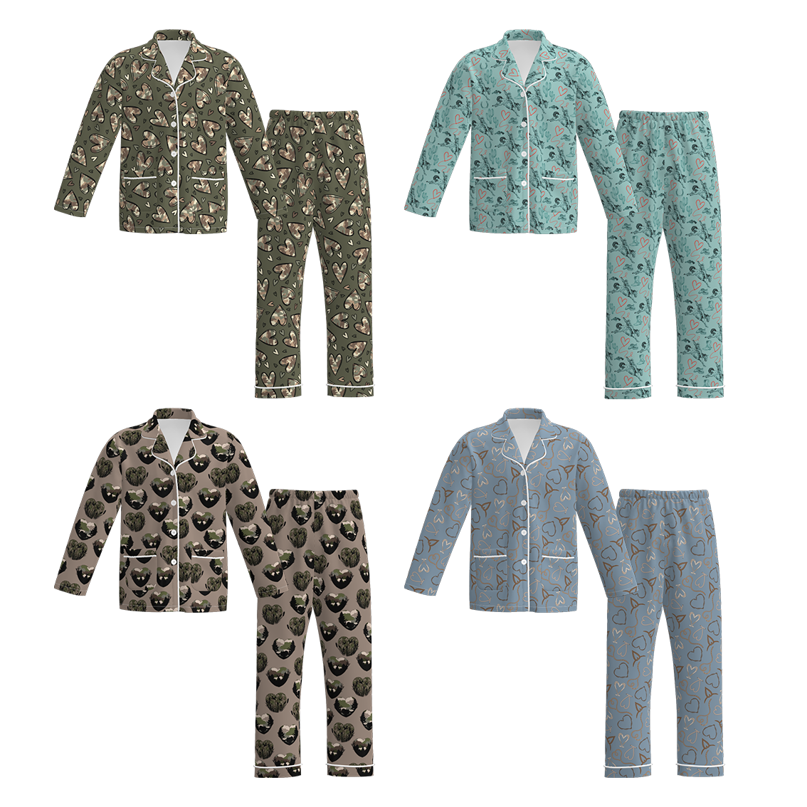 (Pre Order)Adults Valentine's Day Print Pajamas