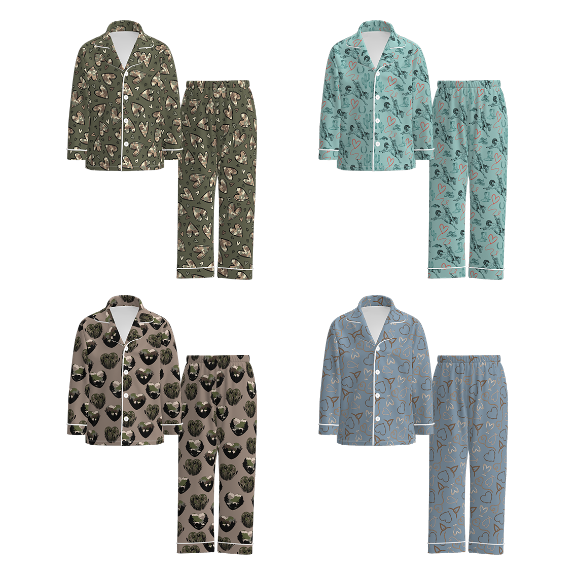 (Pre Order)Boys Valentine's Day Print Pajamas