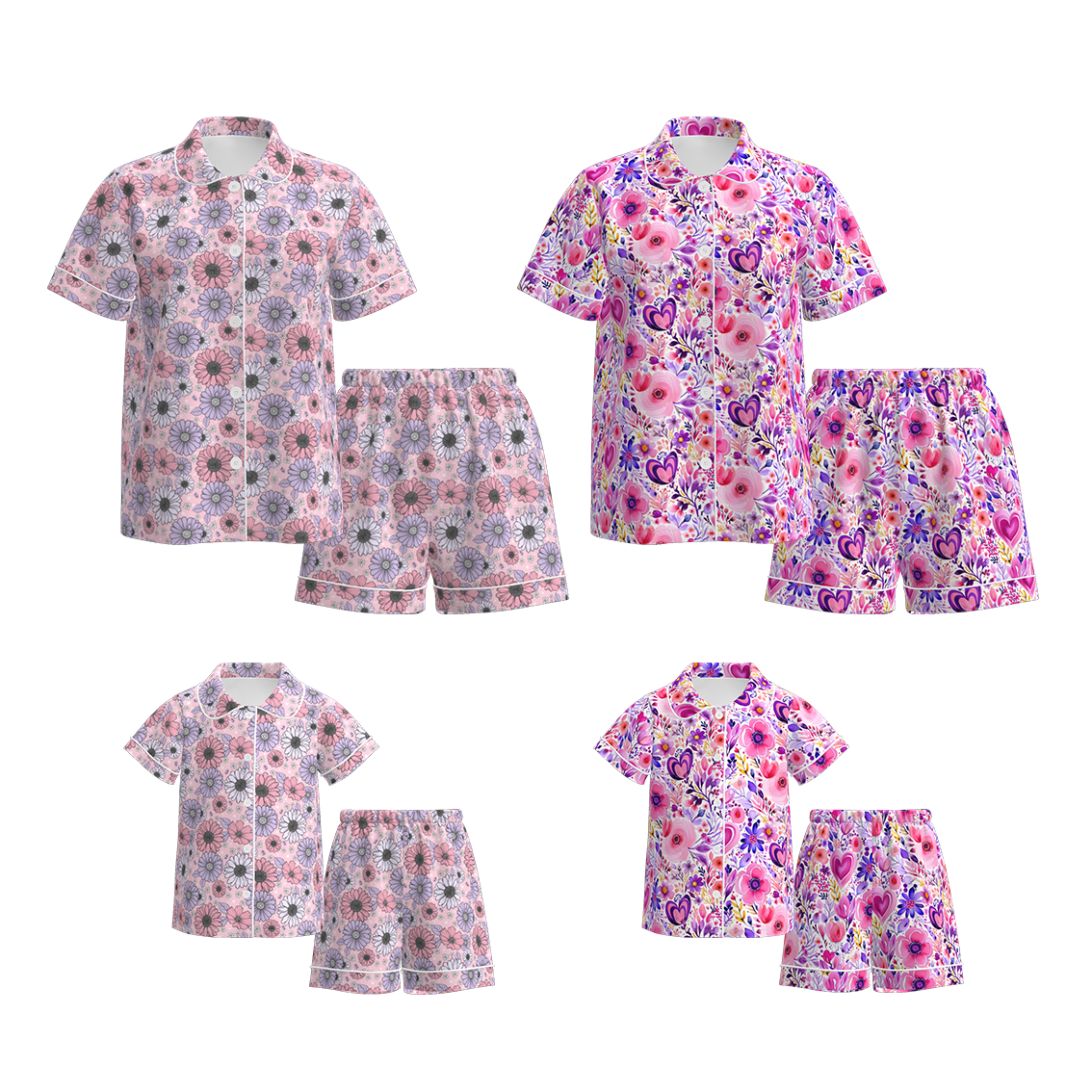 (Pre Order)Mommy and Me Valentine's Day Print Pajamas