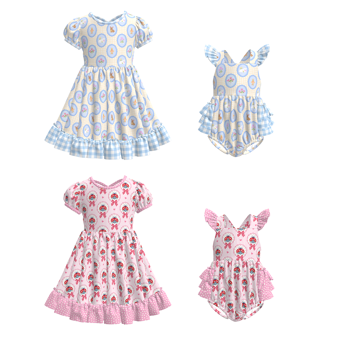 (Pre Order+Prepack Zone)Sisters Farm&Insect Print Dress&Romper