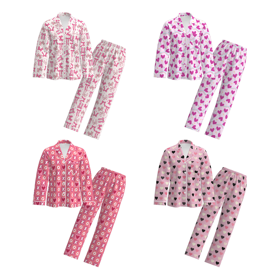 (Pre Order)Adults Valentine's Day Print Pajamas
