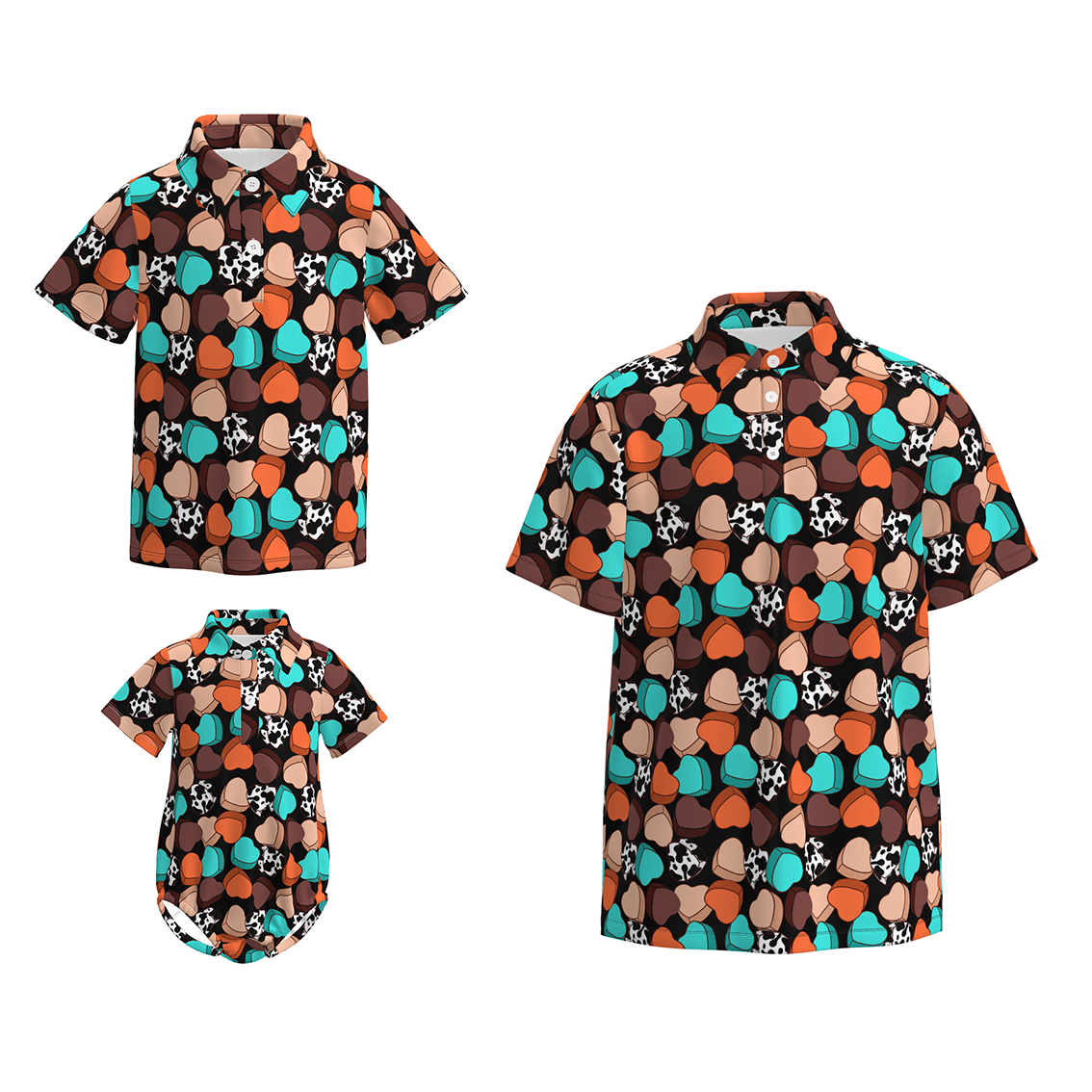 (Pre Order)Family Valentine's Day Print Romper&Top