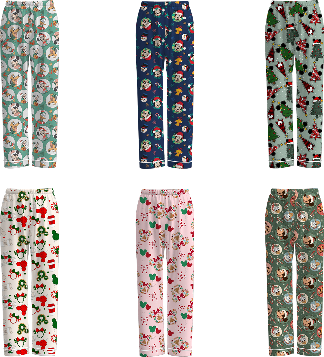 (Pre Order)Adults Christmas Cartoon Print Pajama Pants