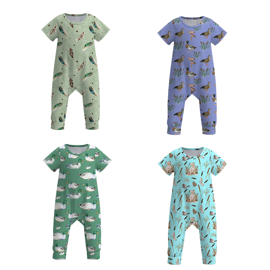 (Pre Order)Exclusive Summer Baby Boys Migration Print Romper