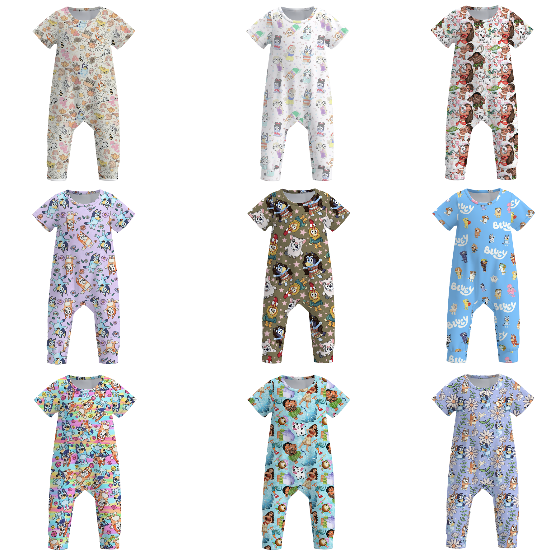 (Pre Order)Baby Girls Cute Cartoon Print Romper
