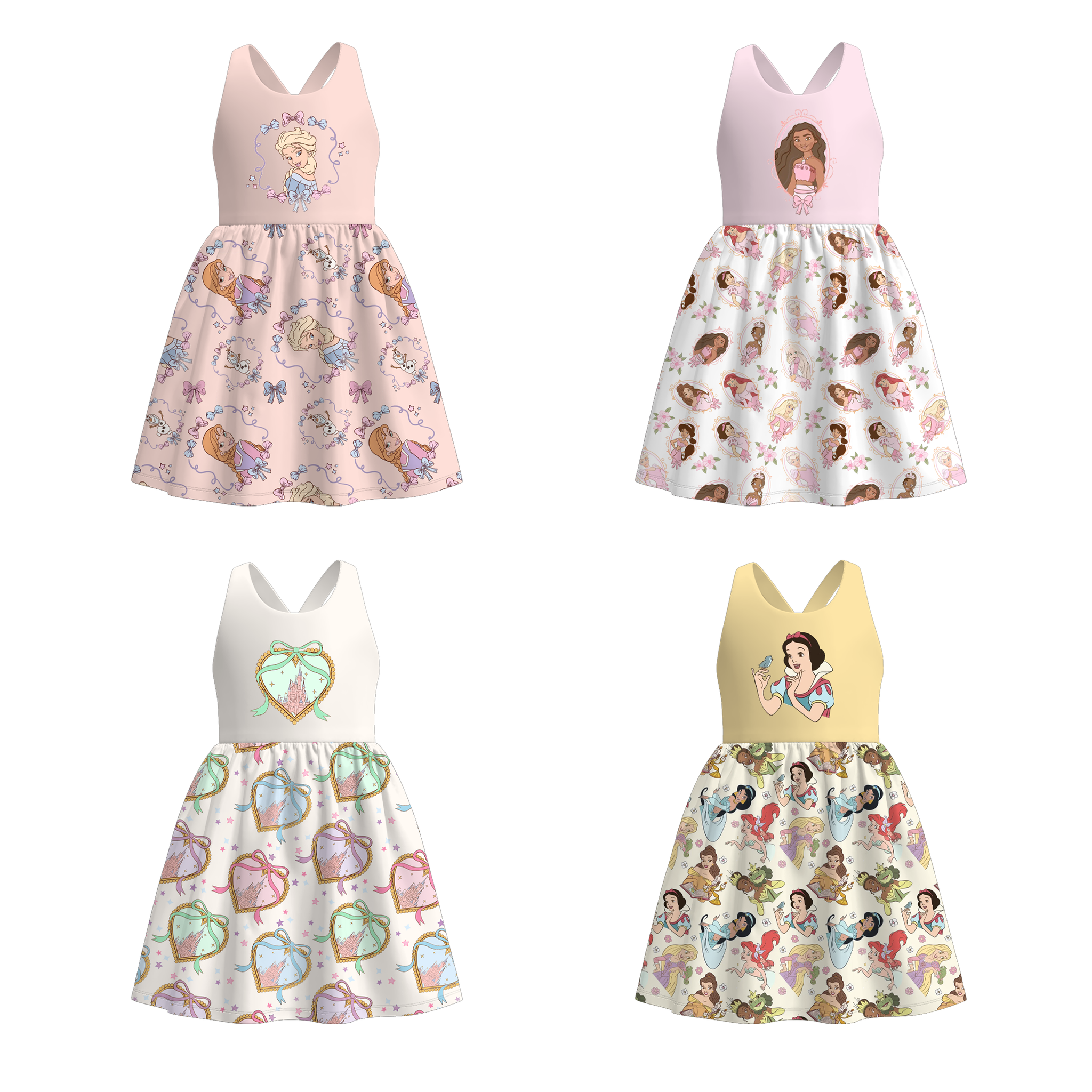 （Pre Order）Girls Spring and Summer Princess Print Dress