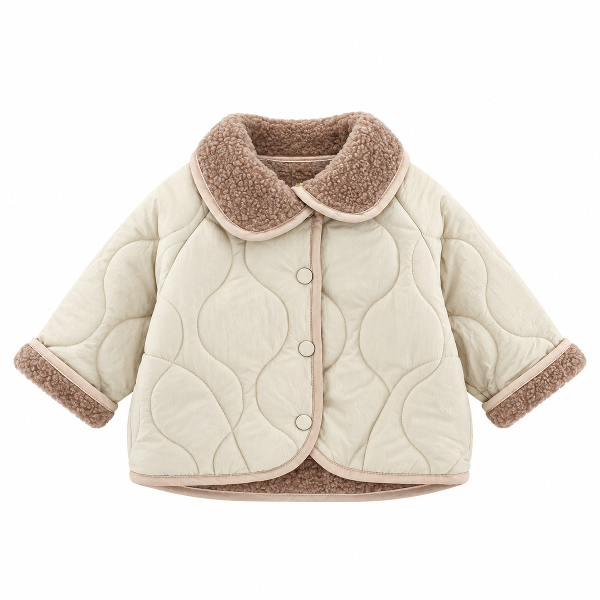 (Pre Order 2 Weeks)Girls Sherpa Collar Quilted Winter Jacket