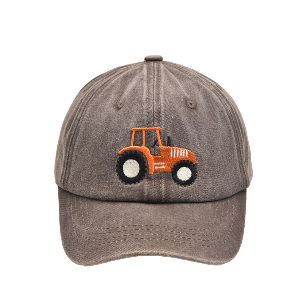 (Pre Order)Kid's Tractor Embroidered Baseball Cap
