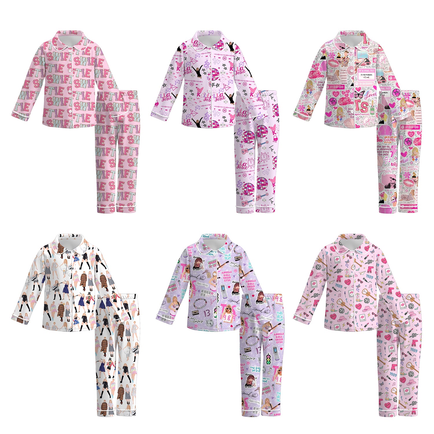 (Pre Order)Girls TS Print Pajama