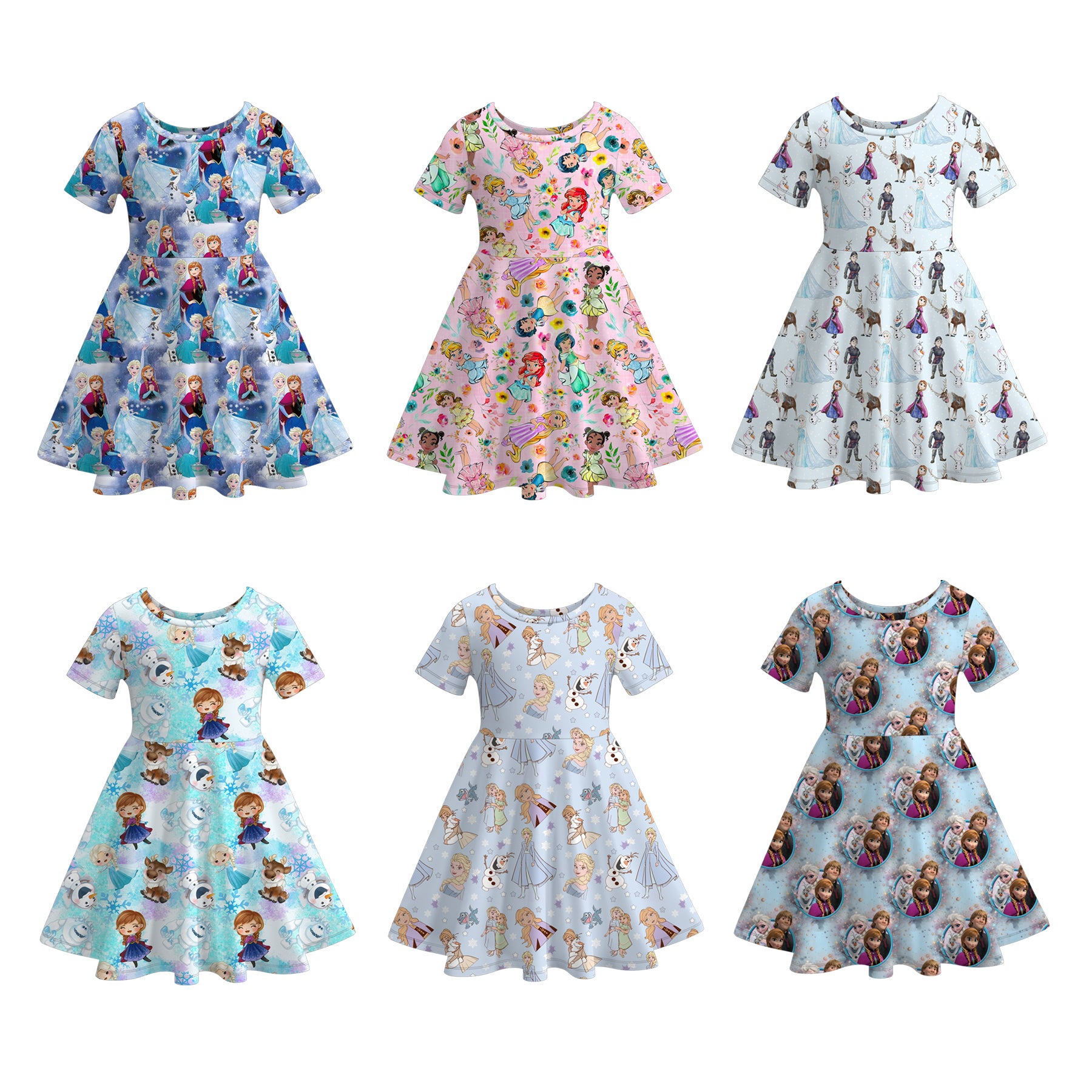 (Pre Order)Girls Spring and Summer Princess Print Dress