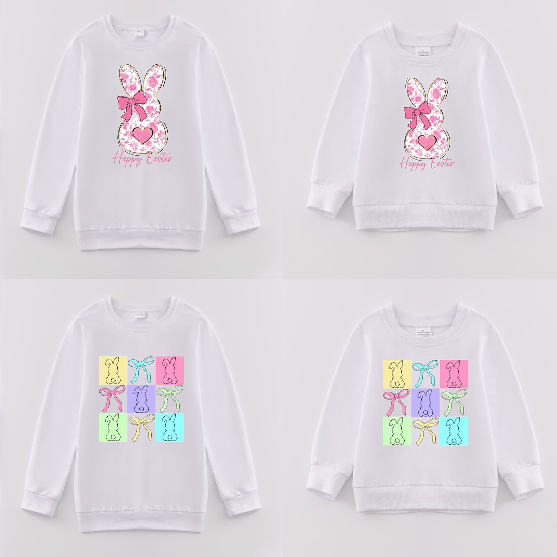 (Pre Order)Mommy and Me Easter Bunny Print Sweatshirt