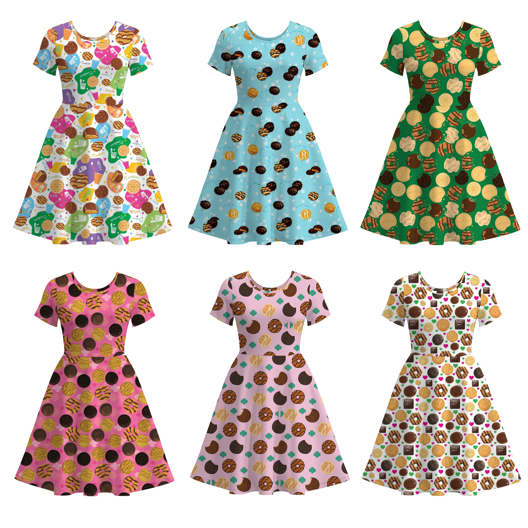 (Pre Order)Adults Dessert Print Dress
