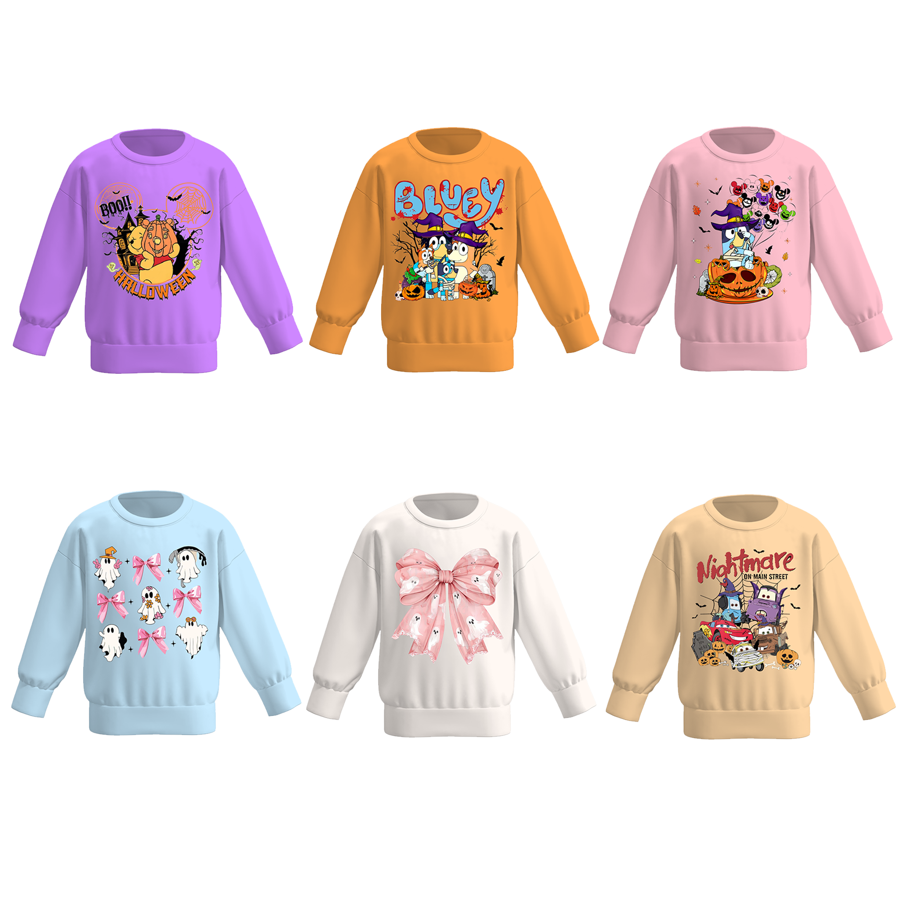 (Pre Order)Girls Halloween Print Sweatshirt