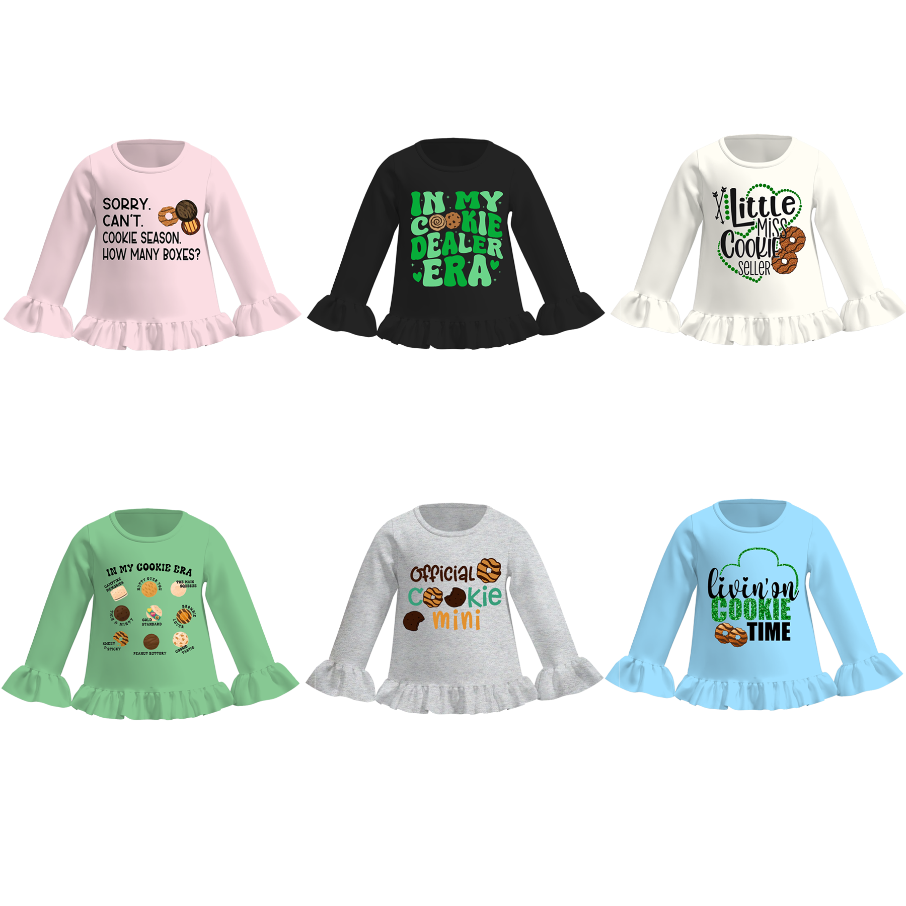 (Pre Order)Girls Scout Cookie Print Top