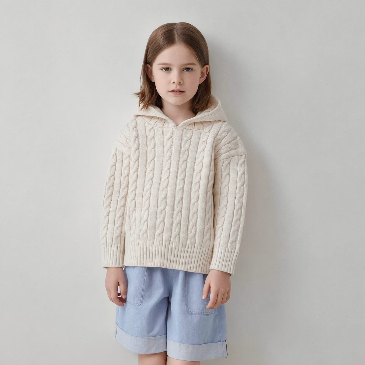 (Pre Order 2 Weeks)Kids Fall Knitted Hoodie