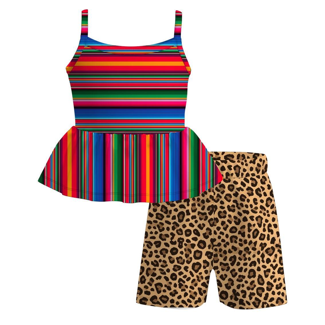 （Pre Order）Girls Spring&Summer Print Shorts Set&Dress