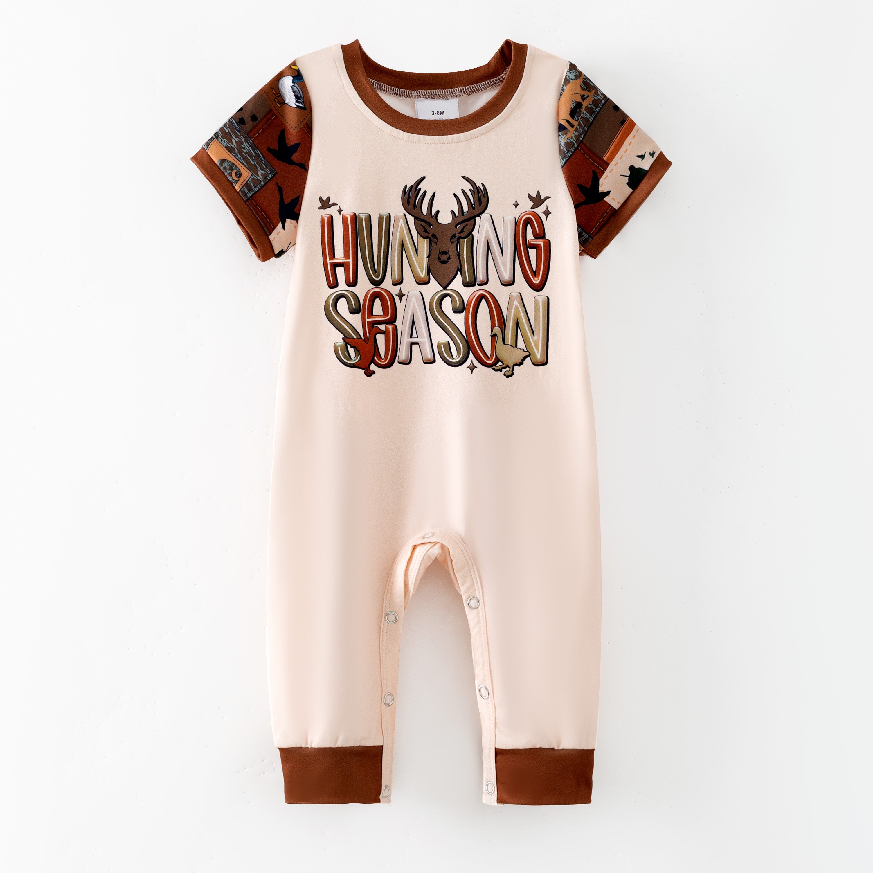 （Pre Order,Prepack Zone）Boys Spring Animal Print Romper