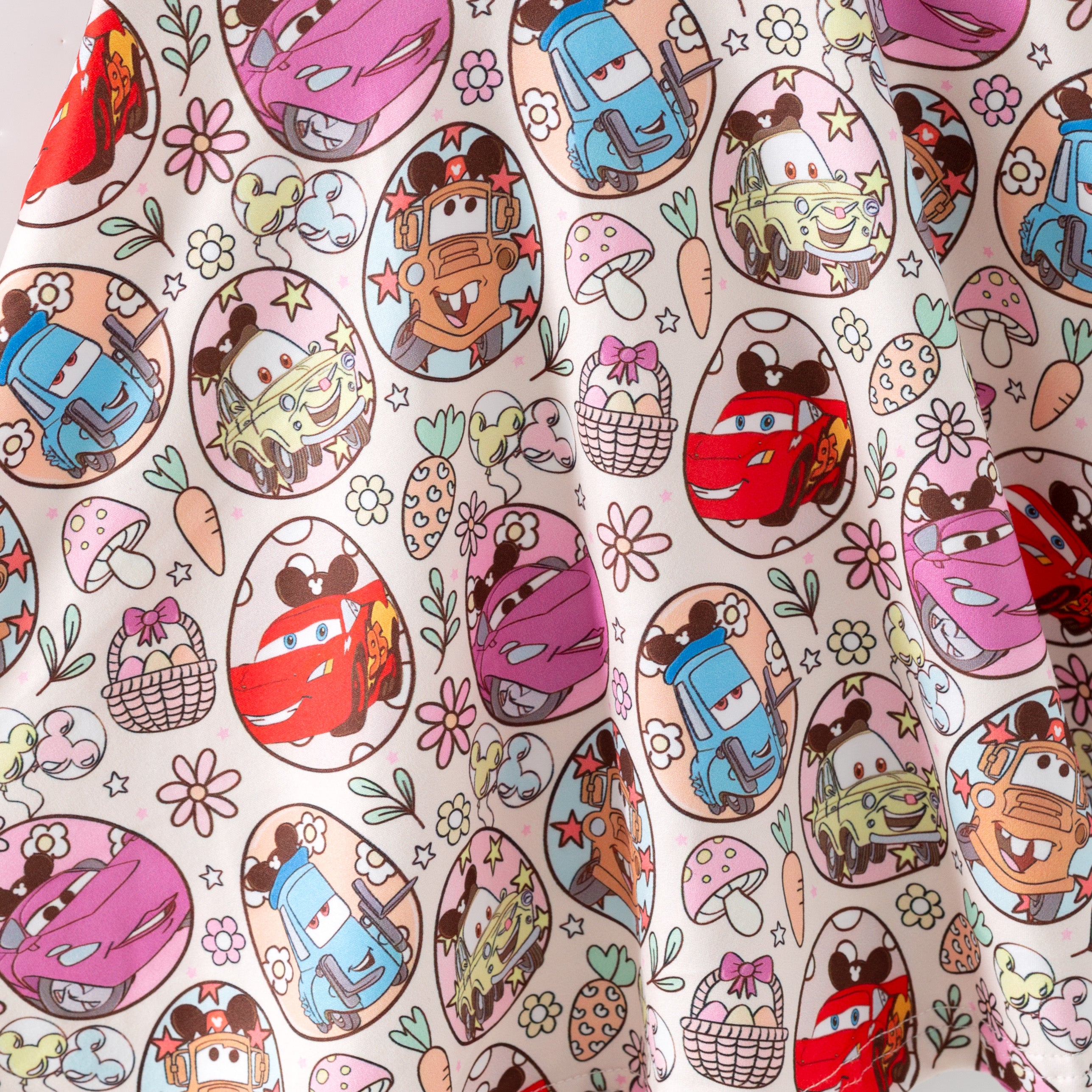 （Pre Order,Prepack Zone）Girls Valentine's Day Cartoon Print Dress（Mix Size）