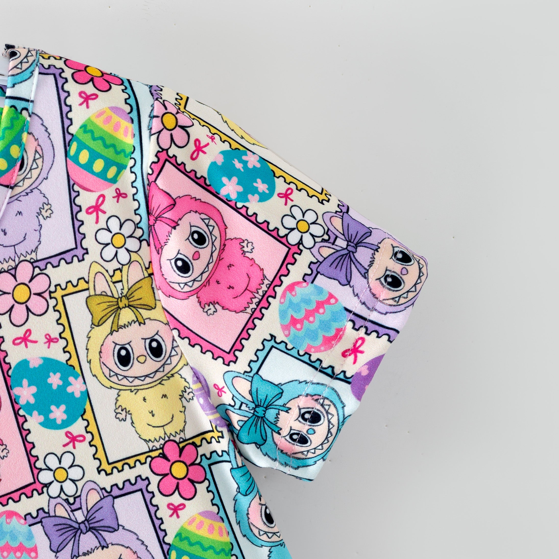 （Pre Order,Prepack Zone）Girls Valentine's Day Cartoon Print Dress（Mix Size）