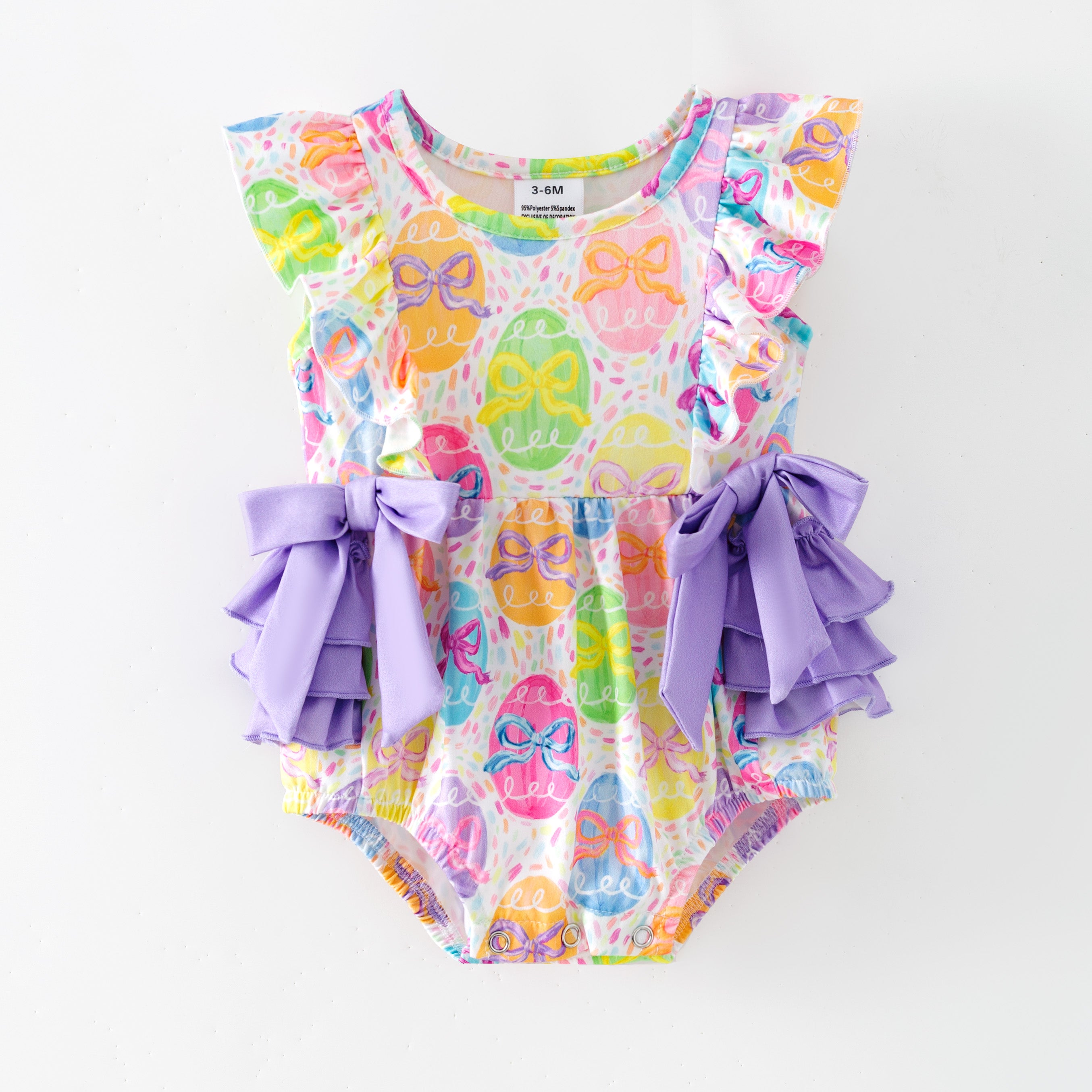 （Pre Order,Prepack Zone）Toddler Girls Easter Print Romper