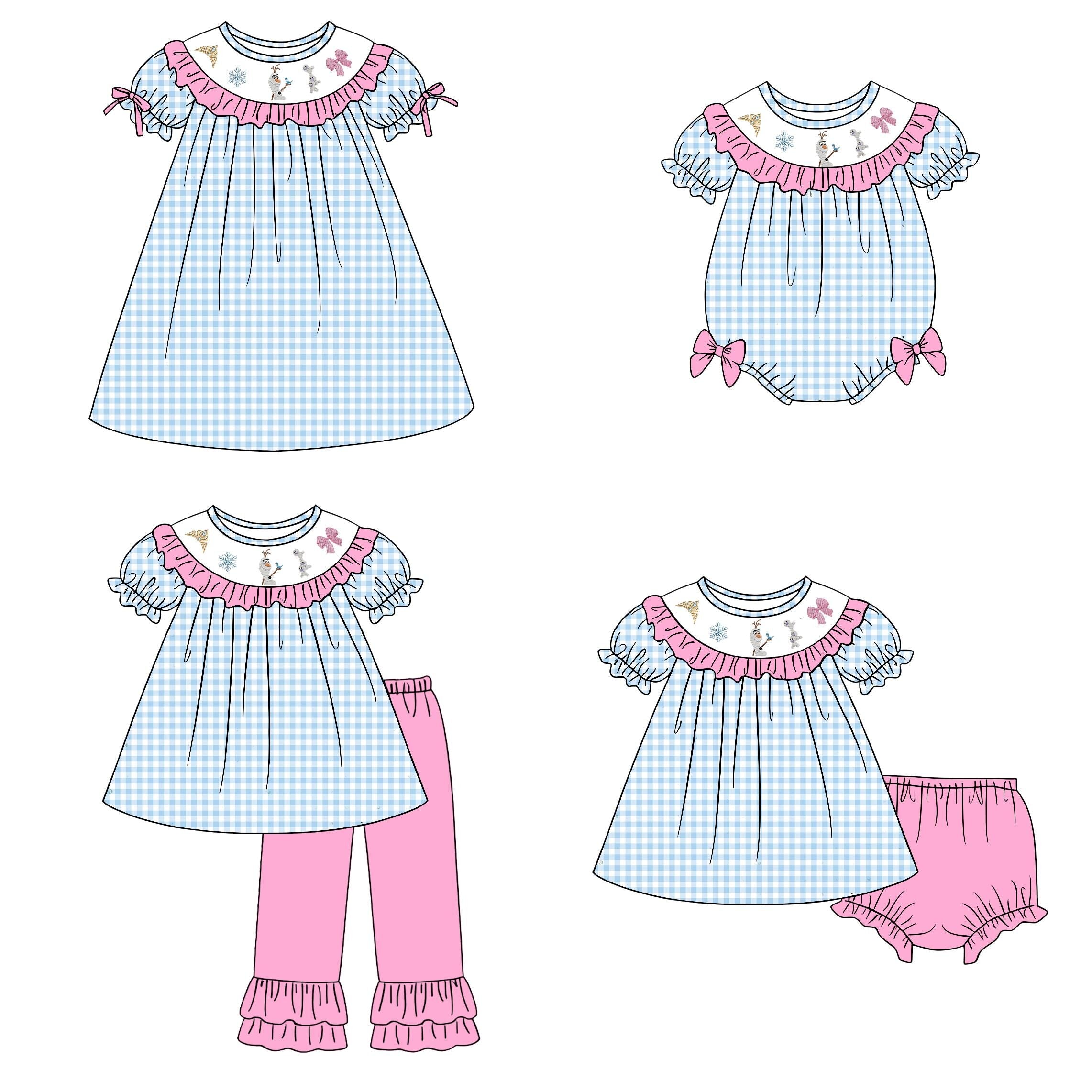 （Weekly Pre-Order）Girls Princess Embroidery Smocked Dress&Romper（Ends Wednesday）