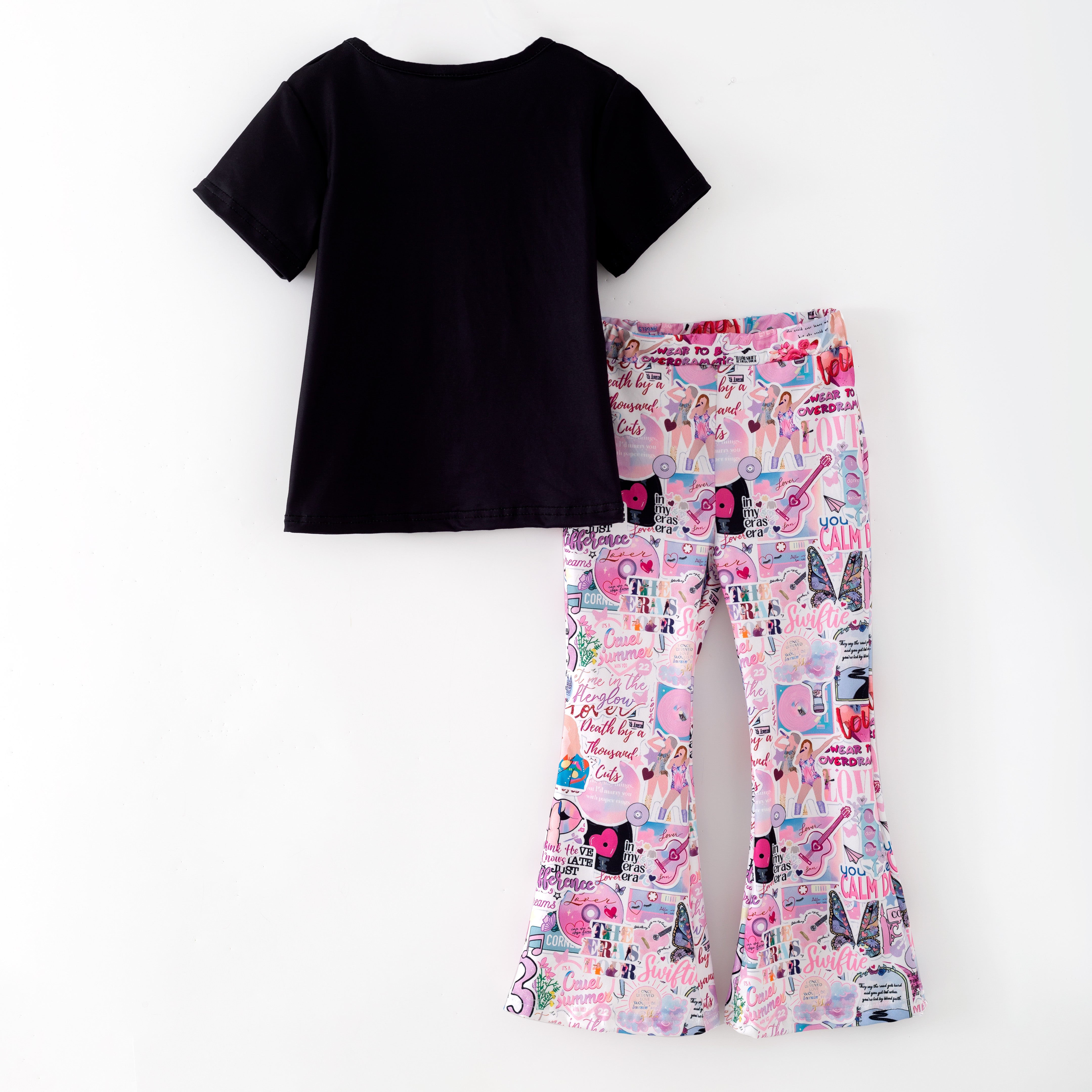 （Pre Order,MOQ10）Girls TS Print Outfit Set
