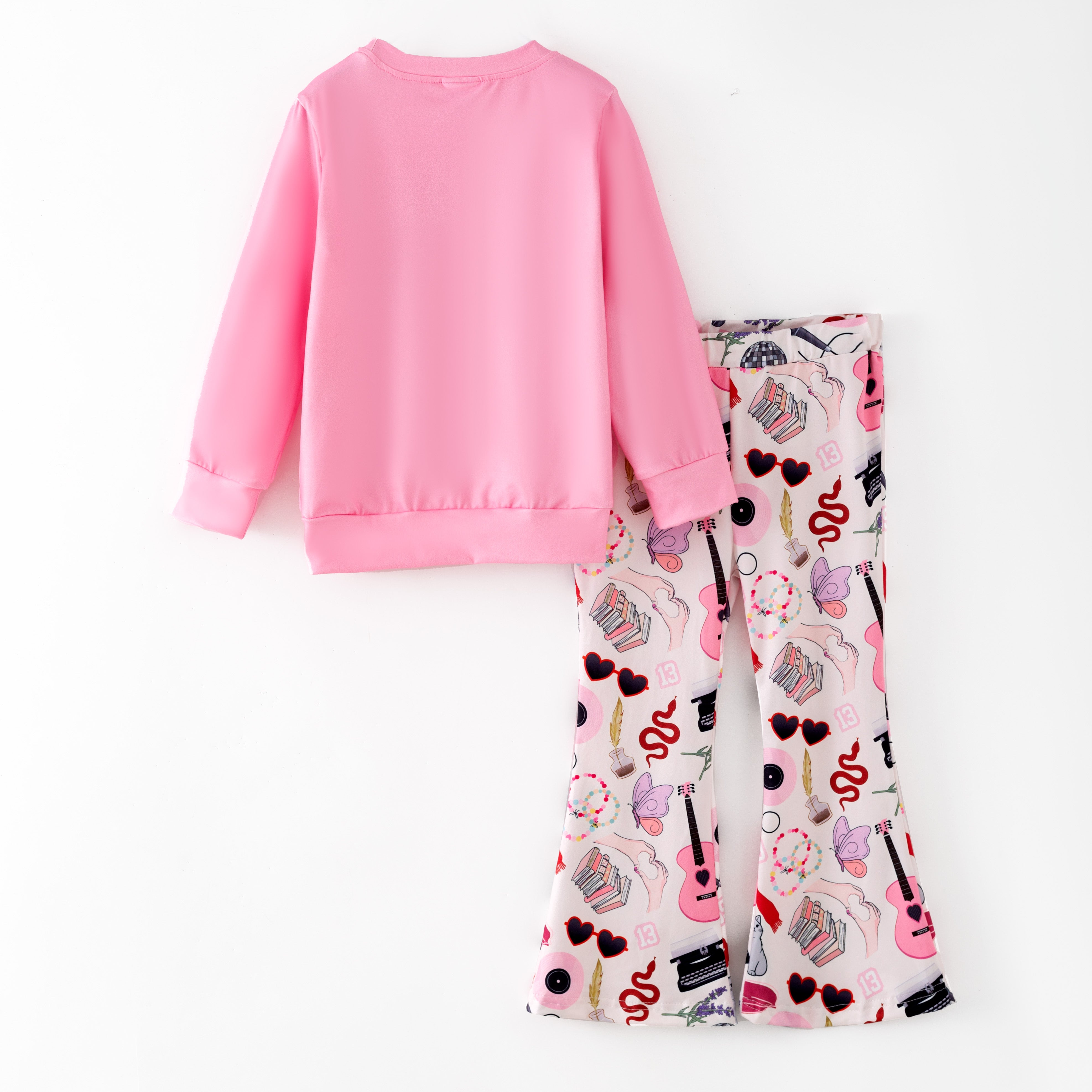 （Pre Order,MOQ10）Girls TS Print Outfit Set