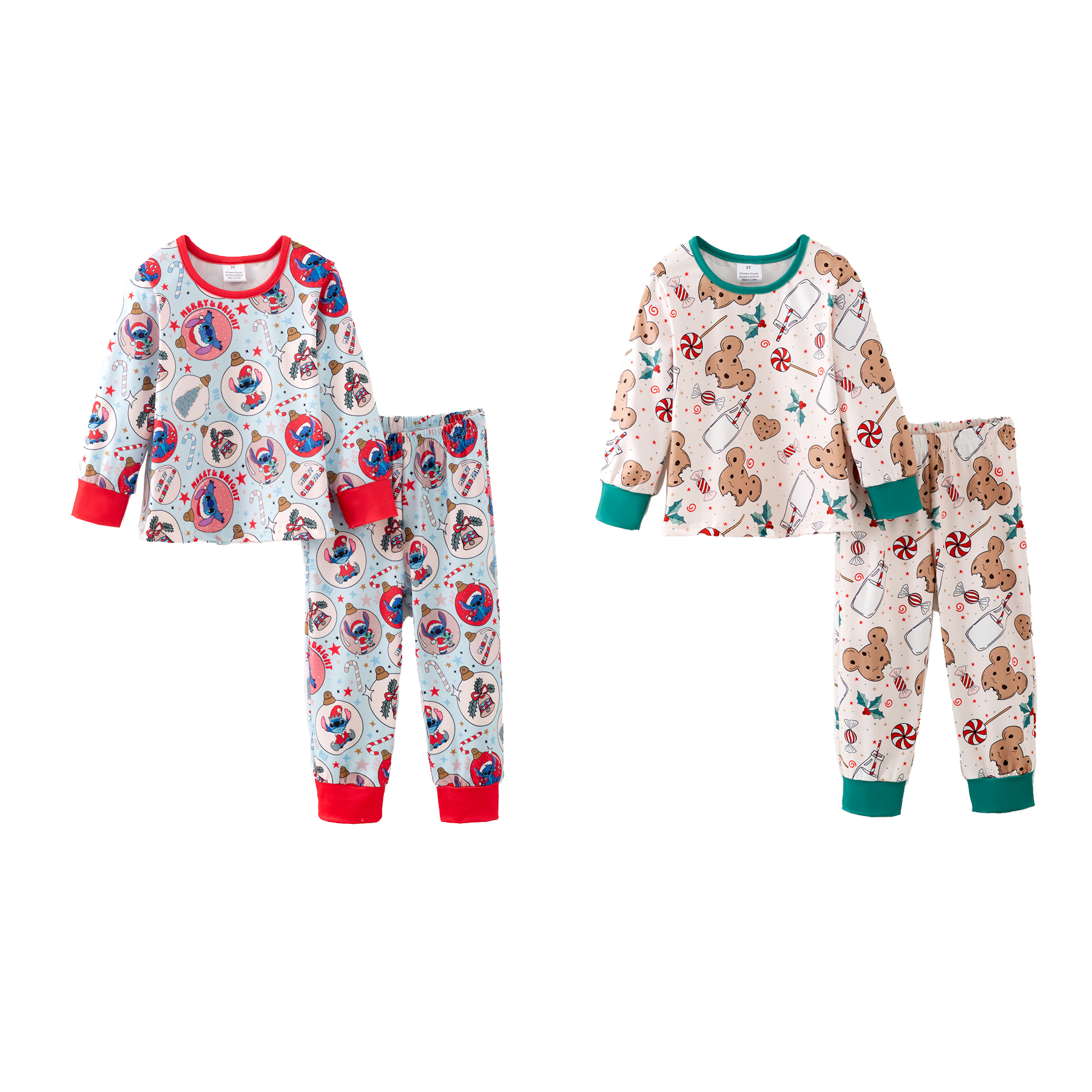 （Pre Order,Prepack Zone）Girls Christmas Print Pajamas（Mix Size）