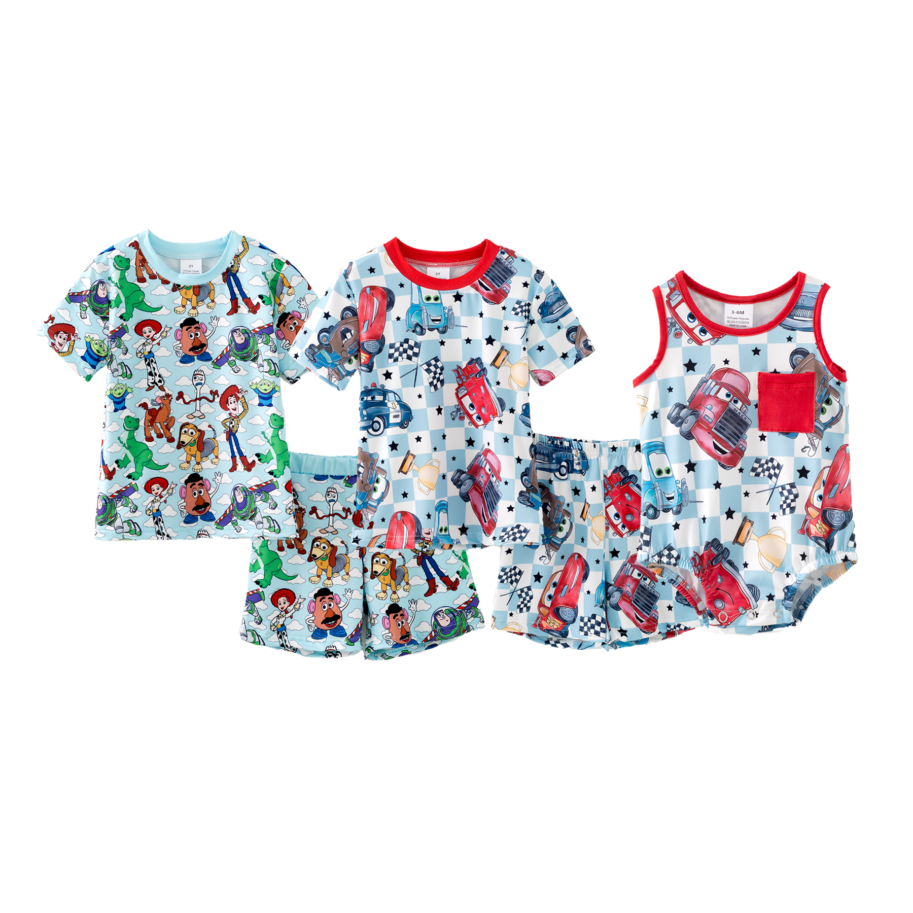 （Pre Order,Prepack Zone）Family Cartoon Print Set&Romper（Mix Size）