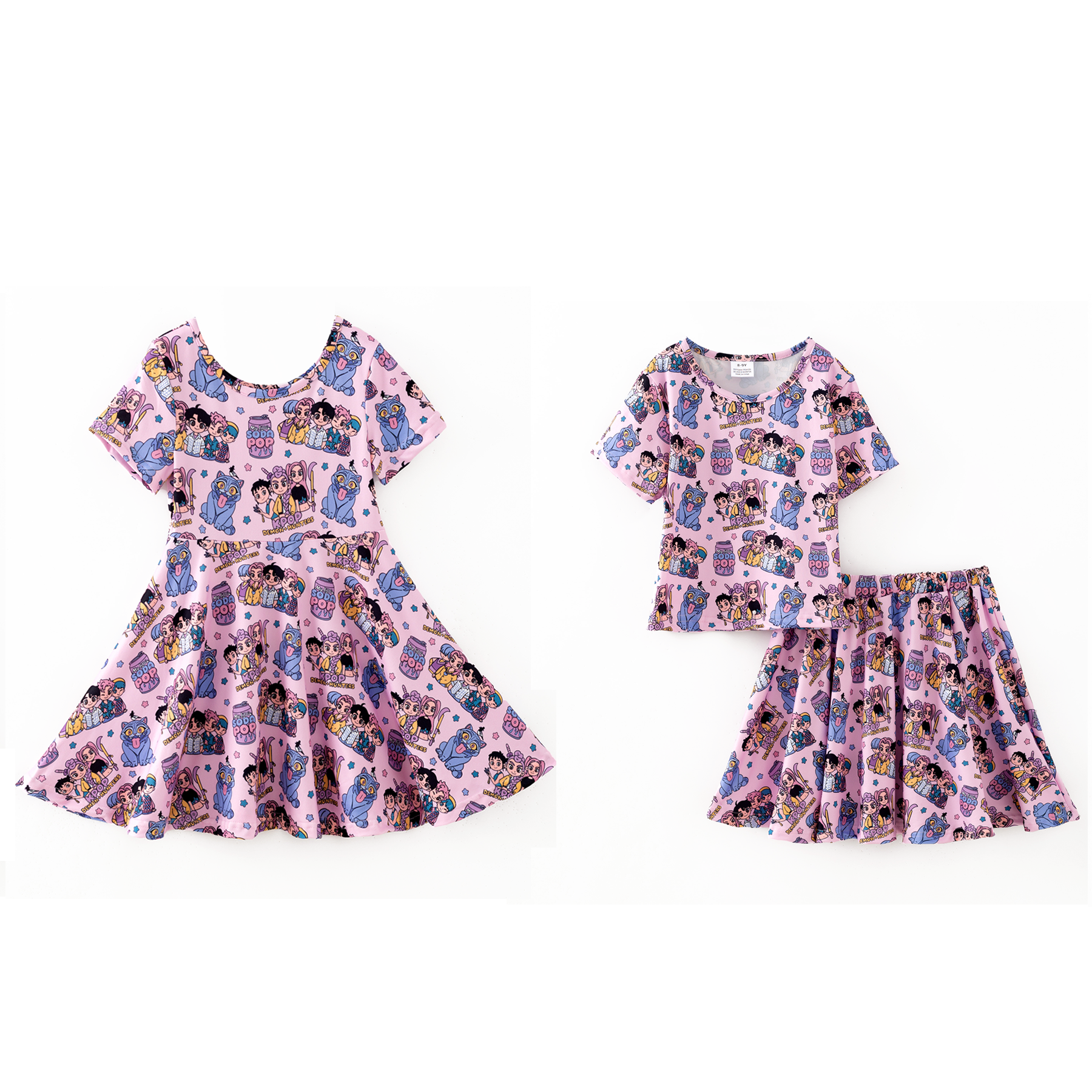 （Pre Order,Prepack Zone）Girls Movie Character Print Dress&Set（Mix Size）