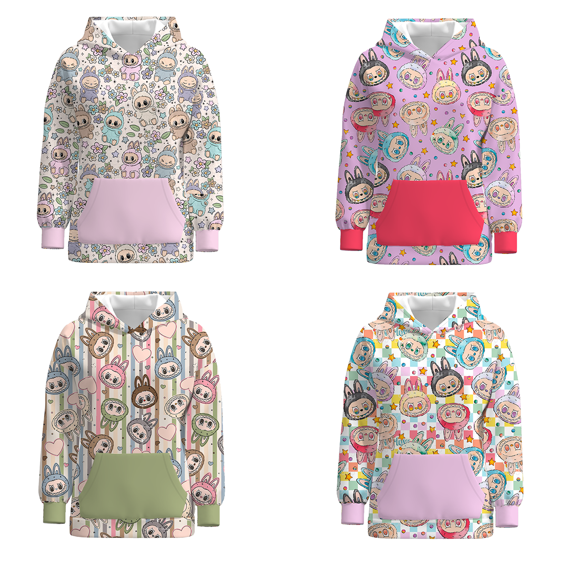（Pre Order）Adults Fall&Winter Cartoon Print Hoodie