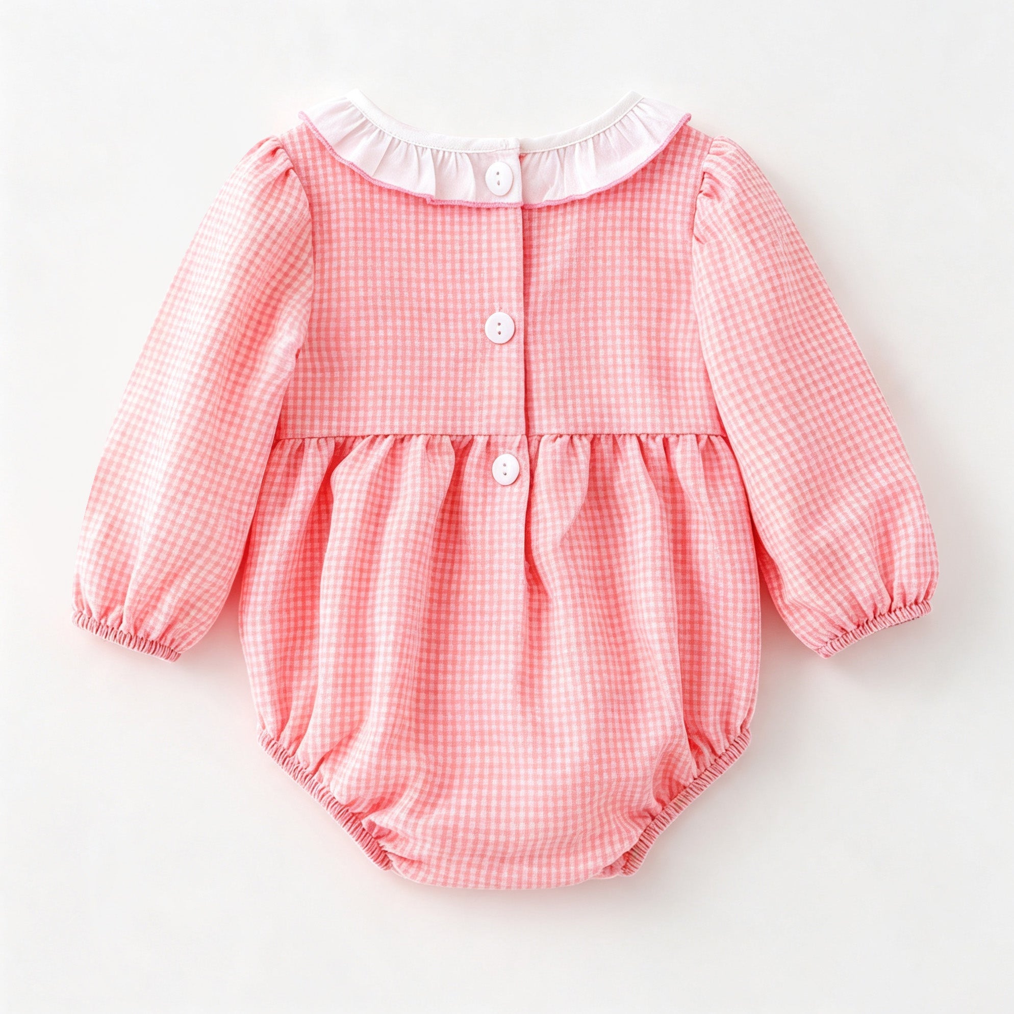 （In Stock）Toddler Girls Fall Embroidery Smocked Romper
