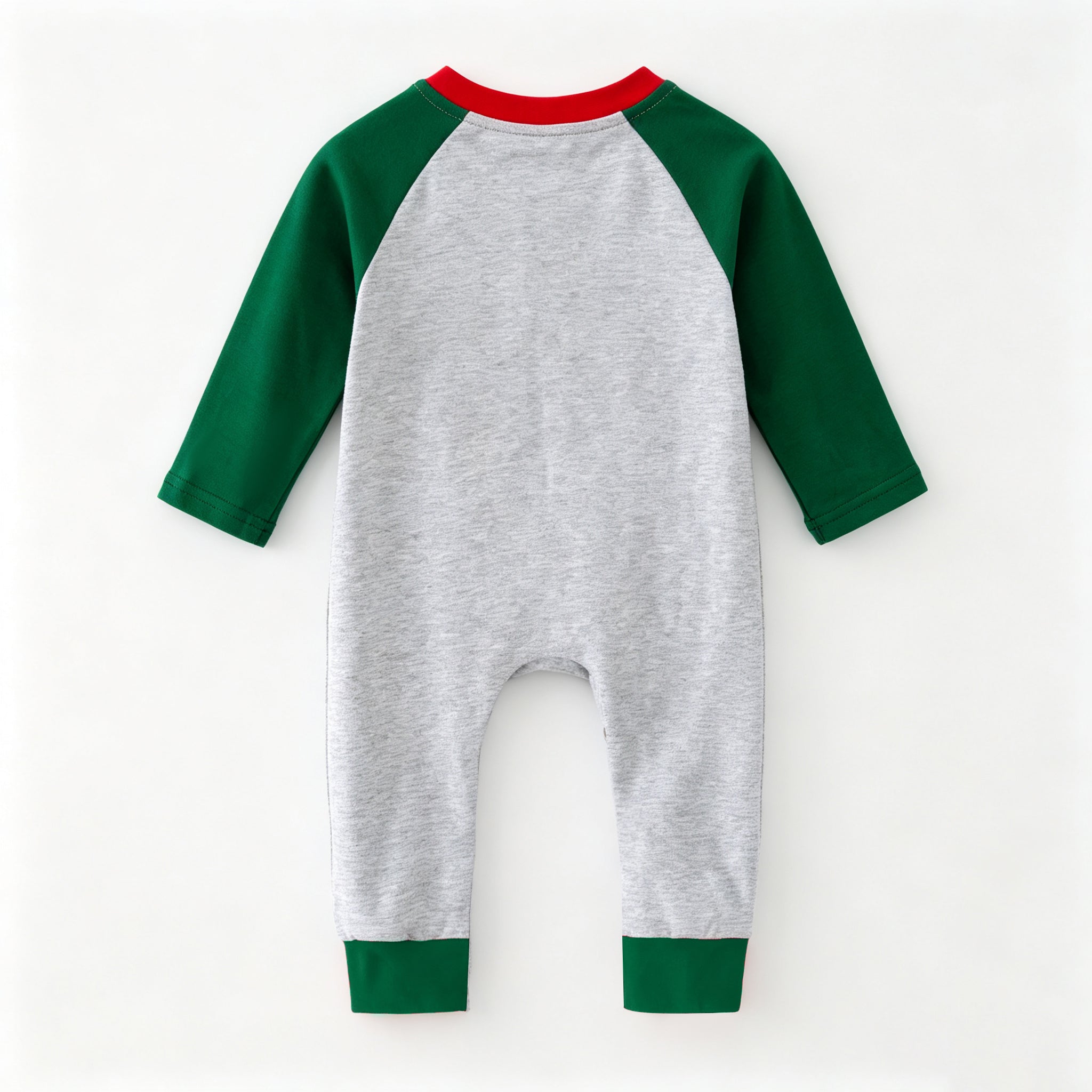 （In Stock）Toddler Boys Christmas Applique Cotton Romper