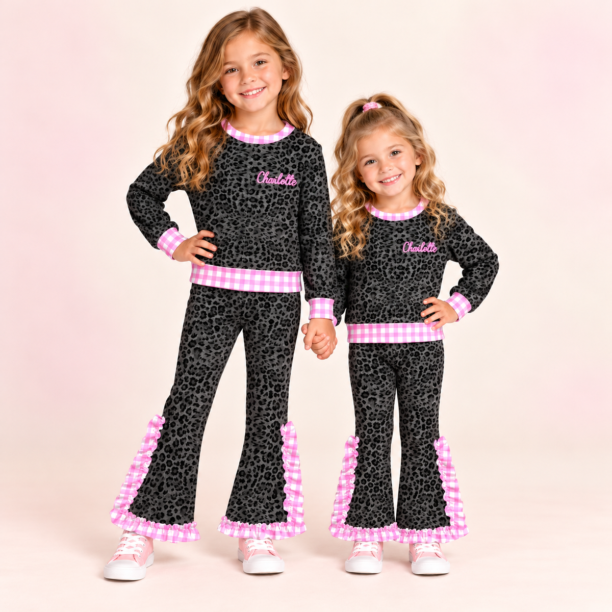 （Weekly Pre-Order）Girls Spring&Summer Personalized Name Embroidery Outfit Set（Ends 10.28）