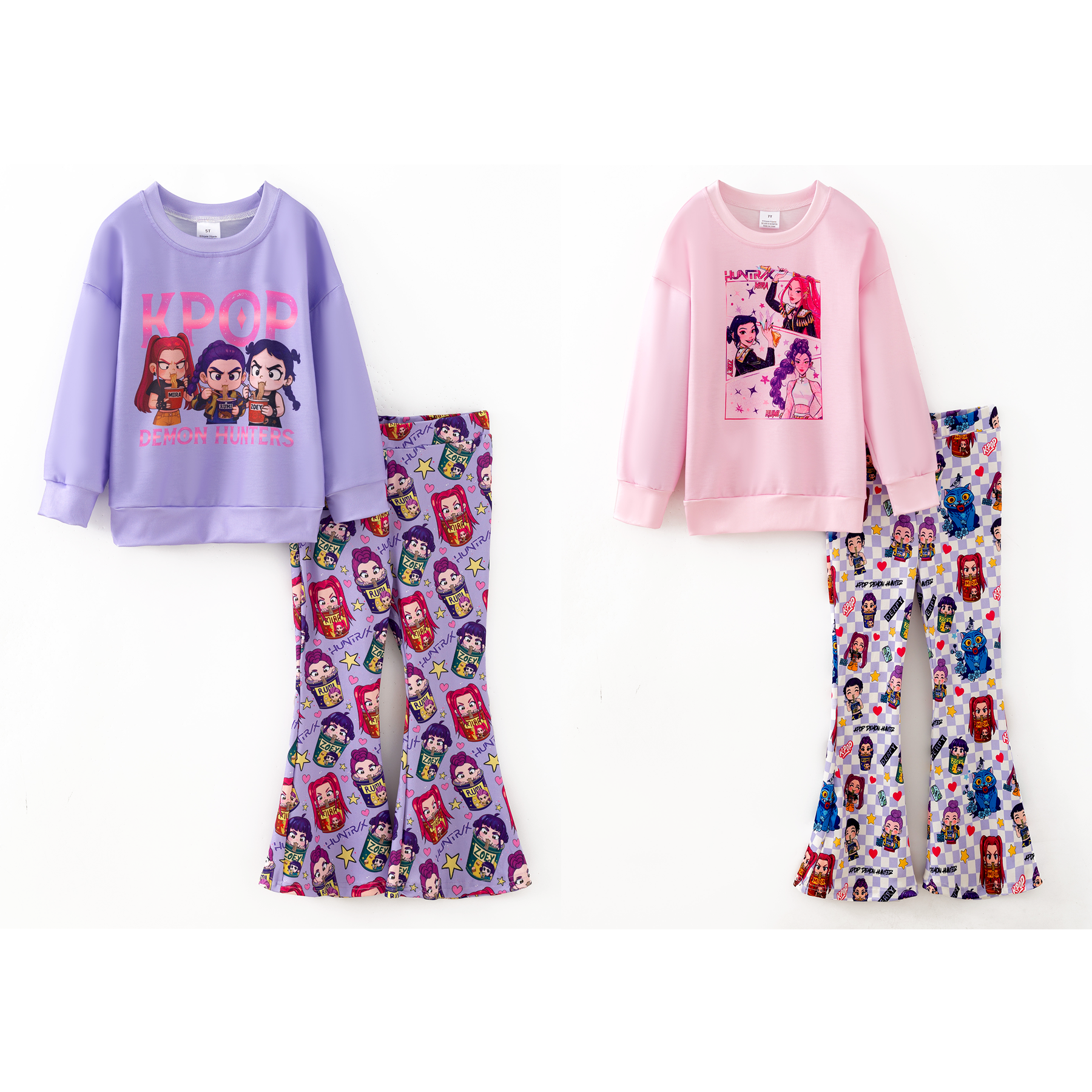 （Pre Order,Prepack Zone）Girls Movie Character Print Pajamas（Mix Size）