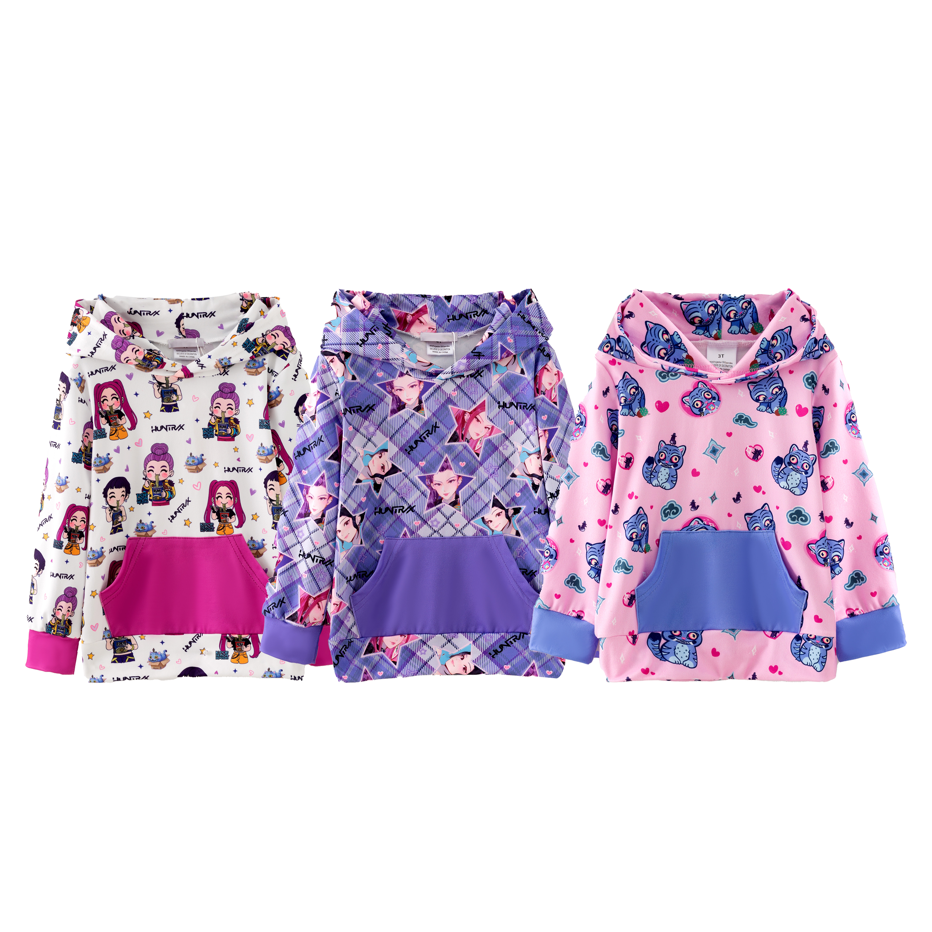 （Pre Order,Prepack Zone）Girls Movie Character Print Hoodie（Mix Size）