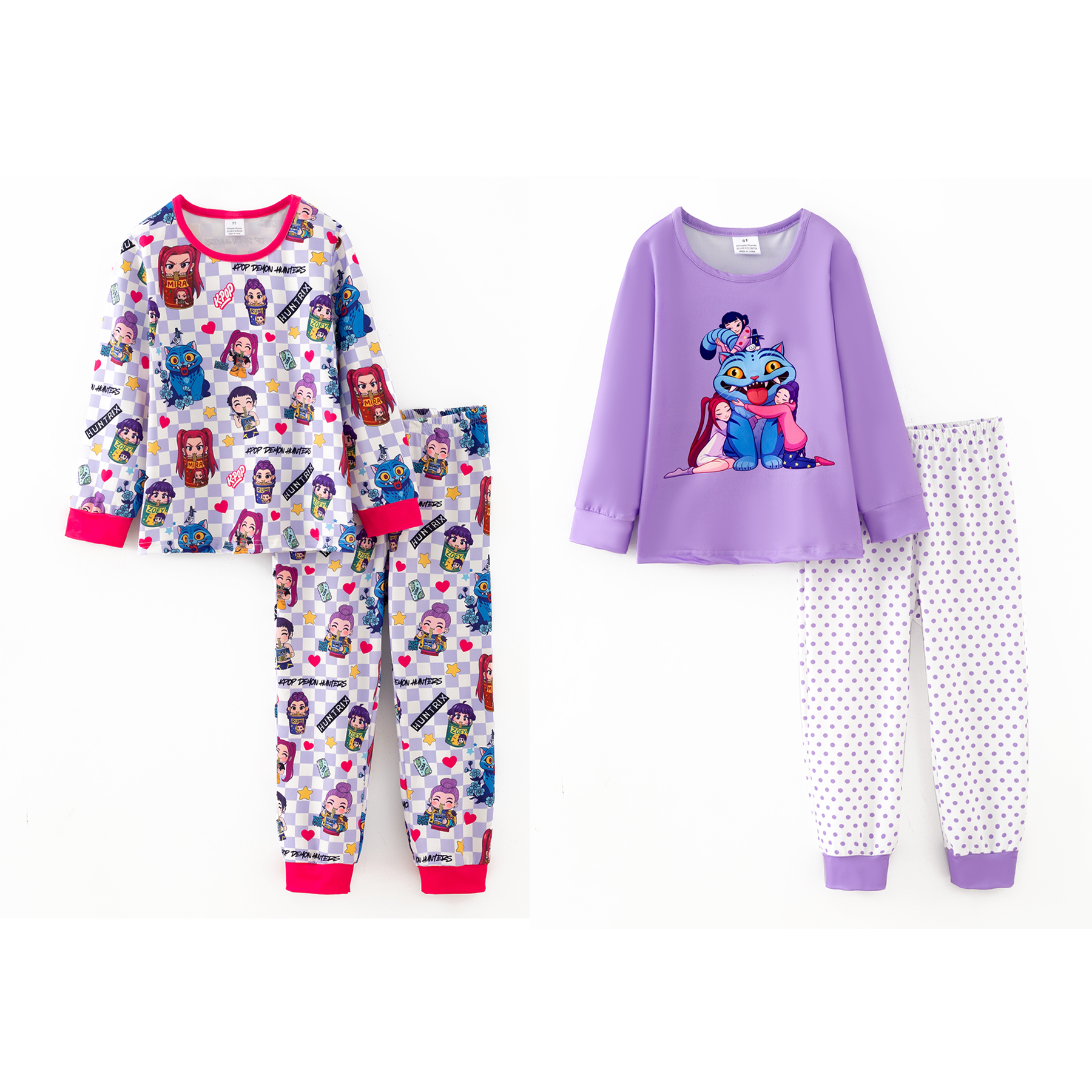（Pre Order,Prepack Zone）Girls Movie Character Print Pajamas（Mix Size）