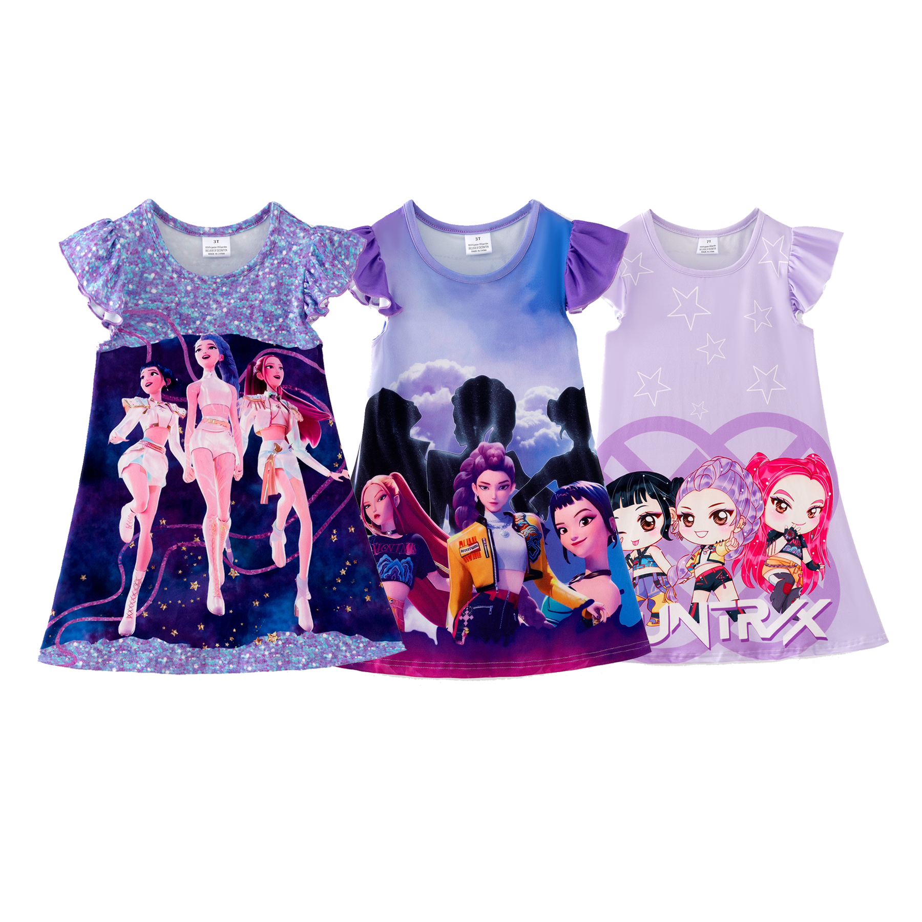 （Pre Order,Prepack Zone）Girls Movie Character Print Dress（Mix Size）