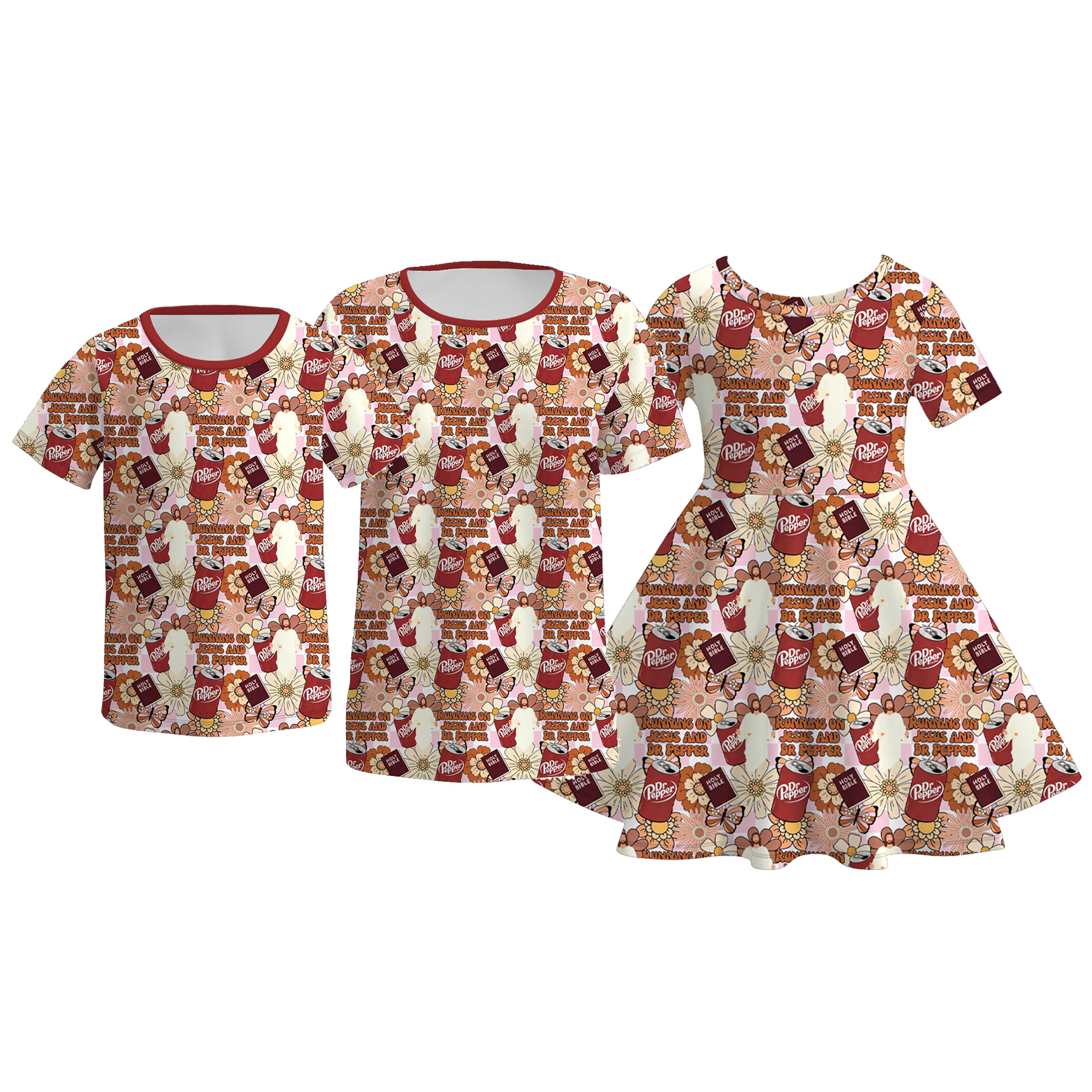 （Pre Order）Family Fall Print Dress&Top