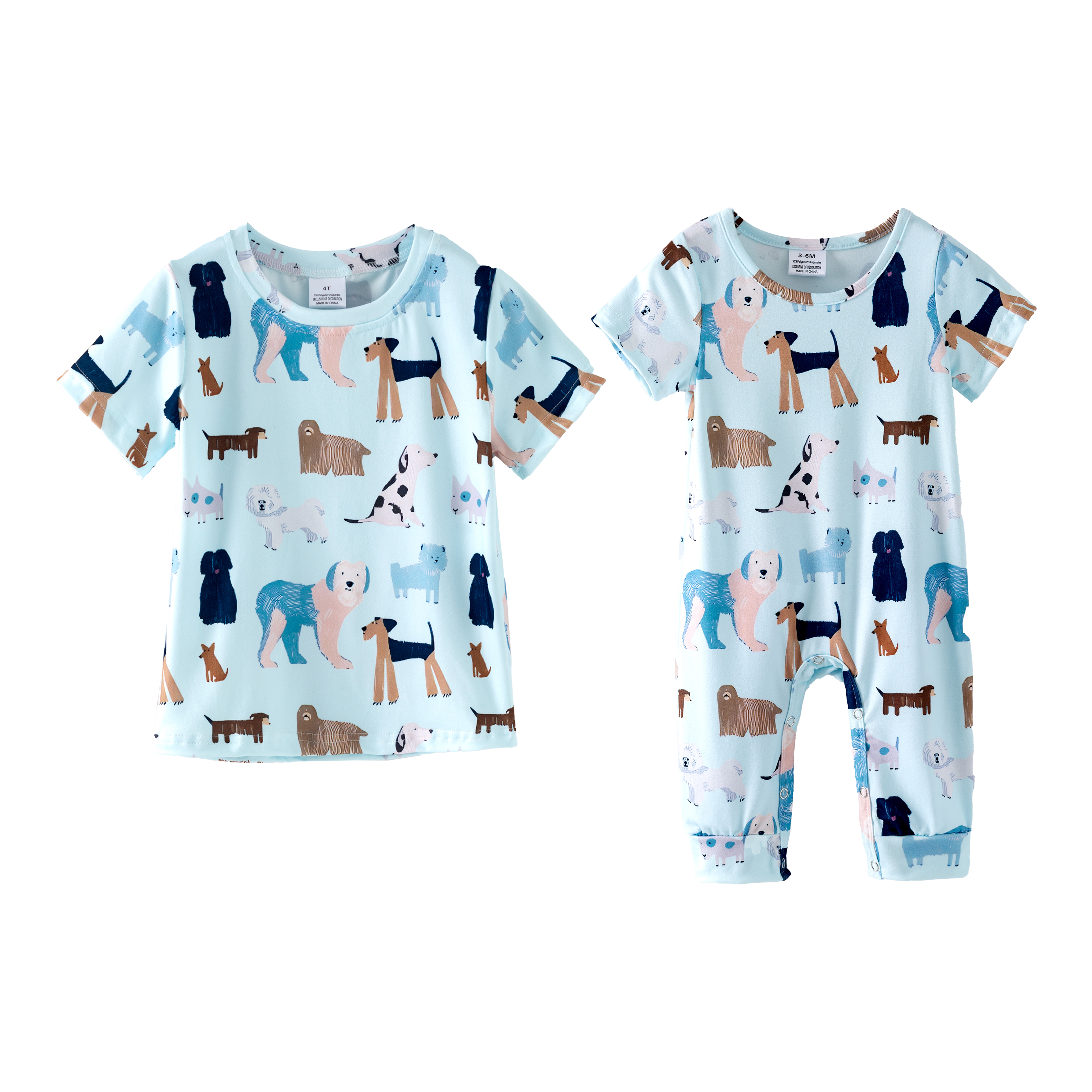 （Pre Order,Prepack Zone）Boys Spring Animal Print Top&Romper