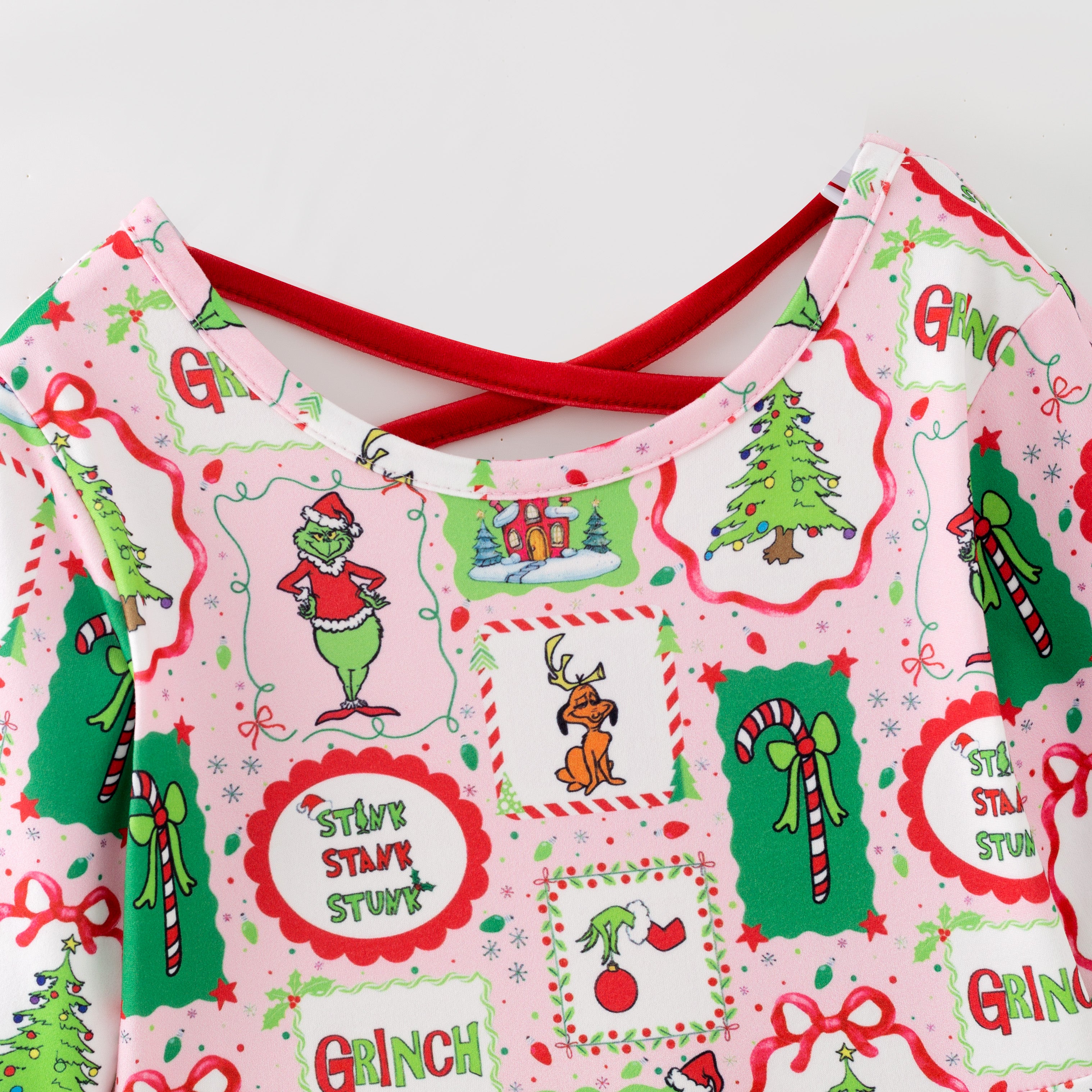 （Pre Order,Prepack Zone）Family Cartoon Print Dress&Set