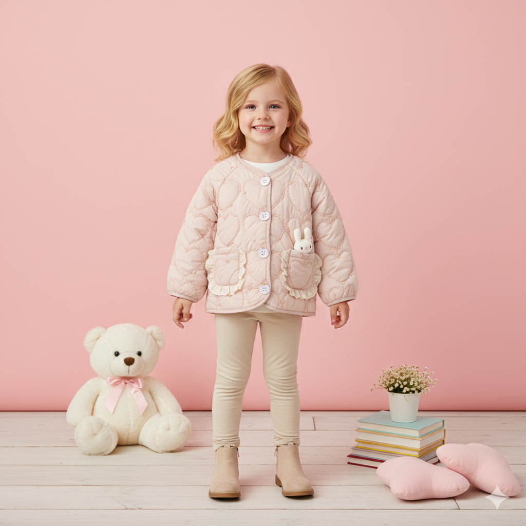 （In Production）Girls Valentine's Day Bunny Coat