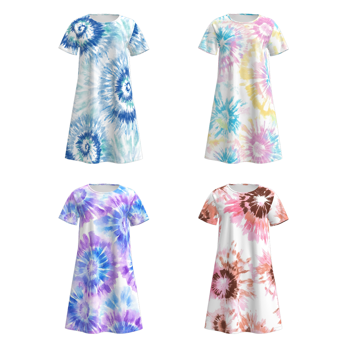 （Pre Order）Adults Spring and Summer Tie-dye Dress