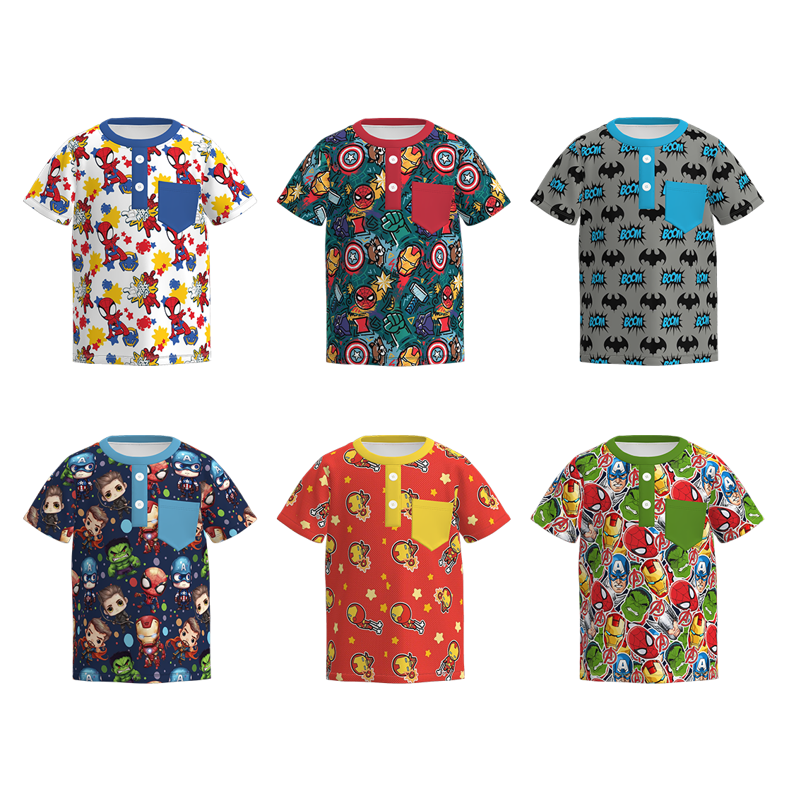 （Pre Order）Boys Spring and Summer Movie Character Print Top