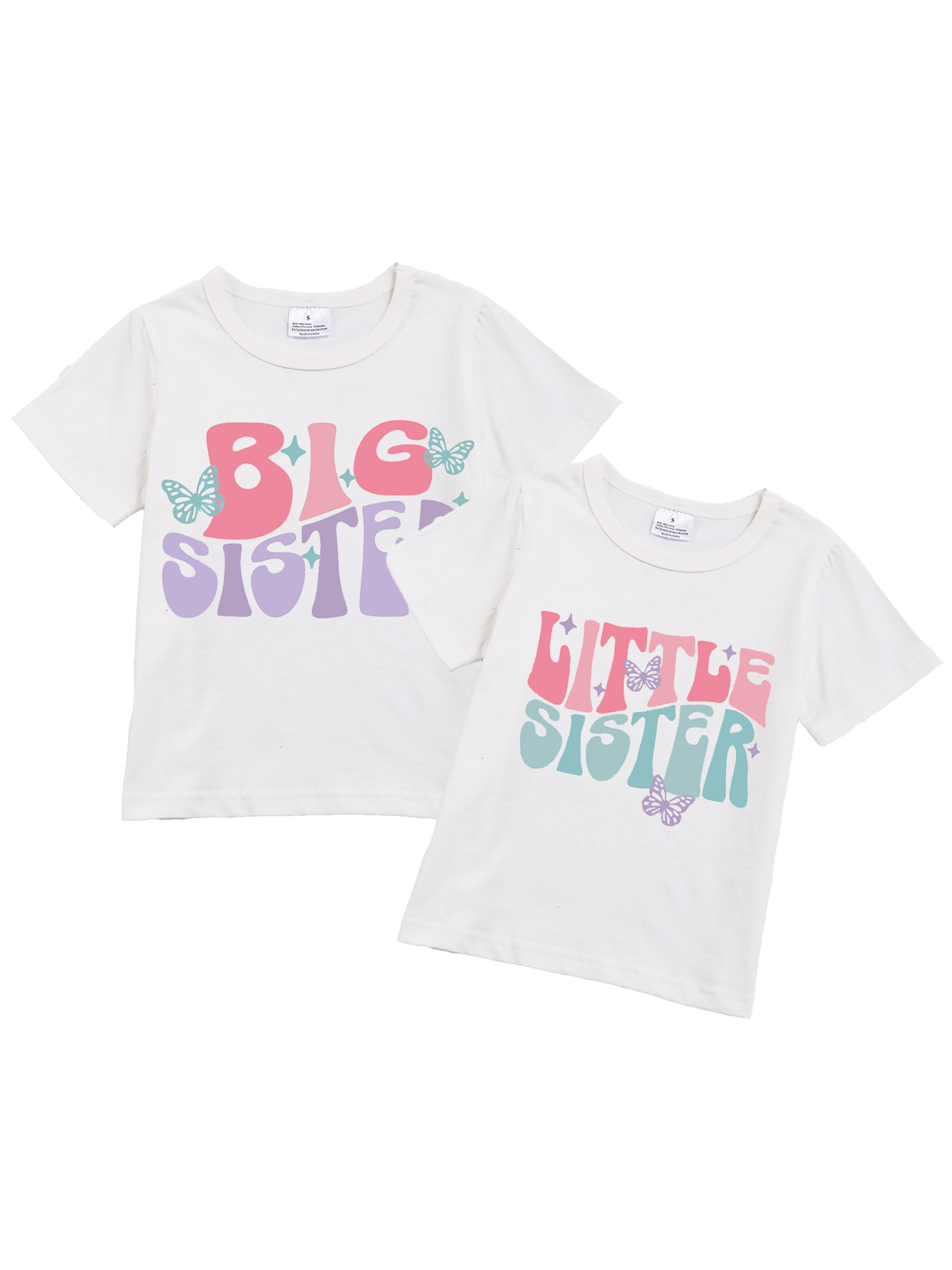 (Pre Order)Sibling Big Little Sister Cotton T-shirt
